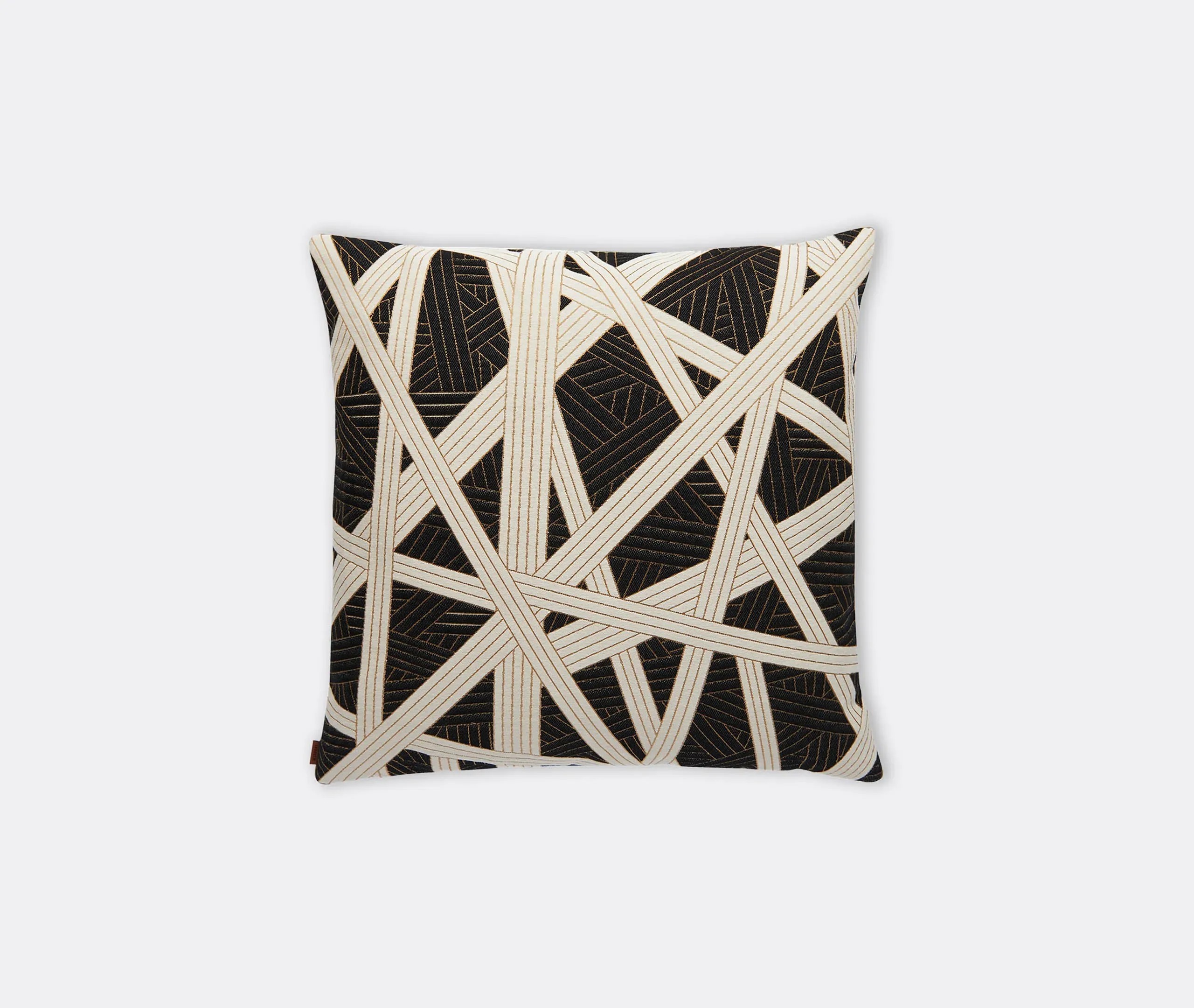 Nastri Large Square Cushion - Black