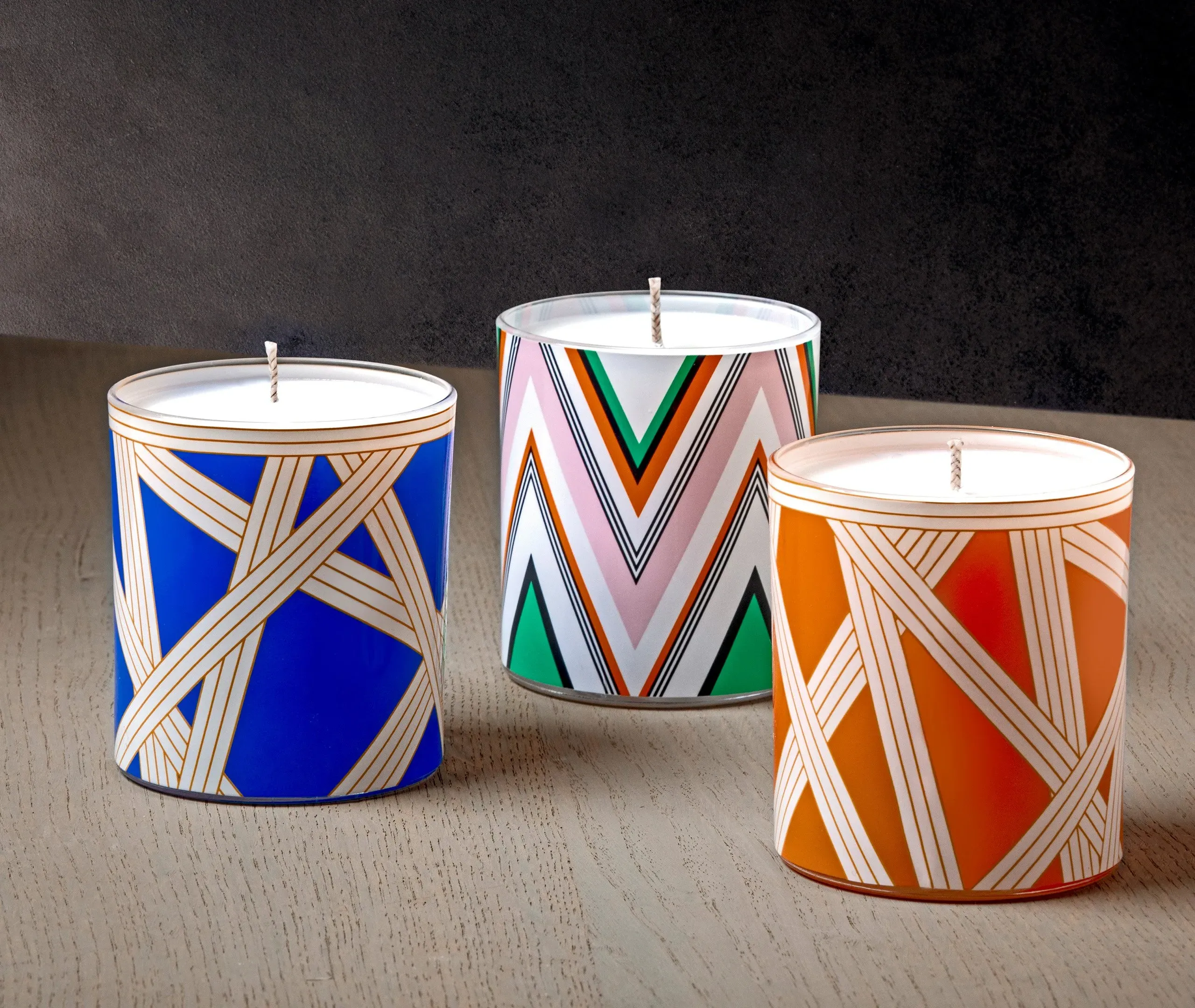 Nastri Scented Candle - Blue, Bone China