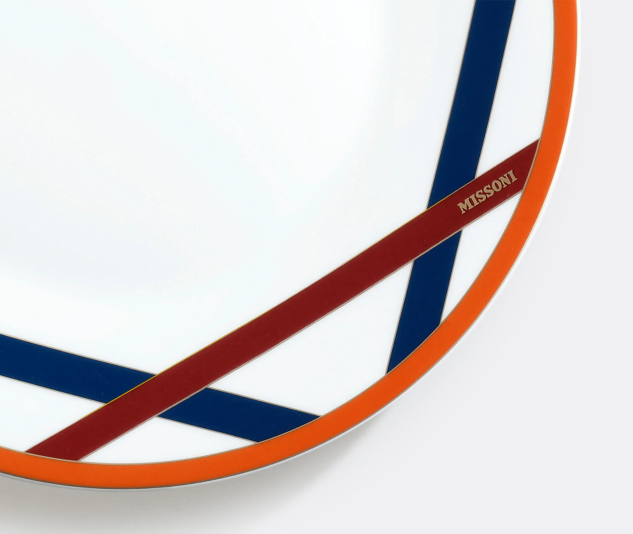 Nastri Set of Six Dinner Plates - Multicolor, Bone China alternate view