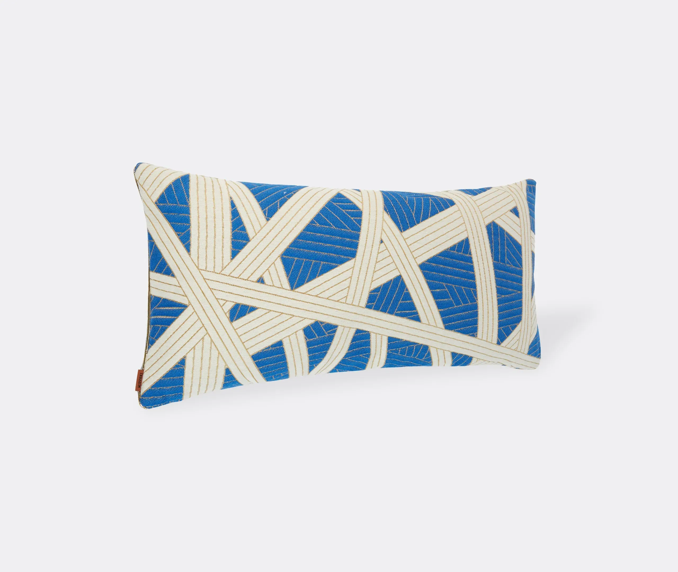 Rectangular Cushion with Striped Pattern - Blue