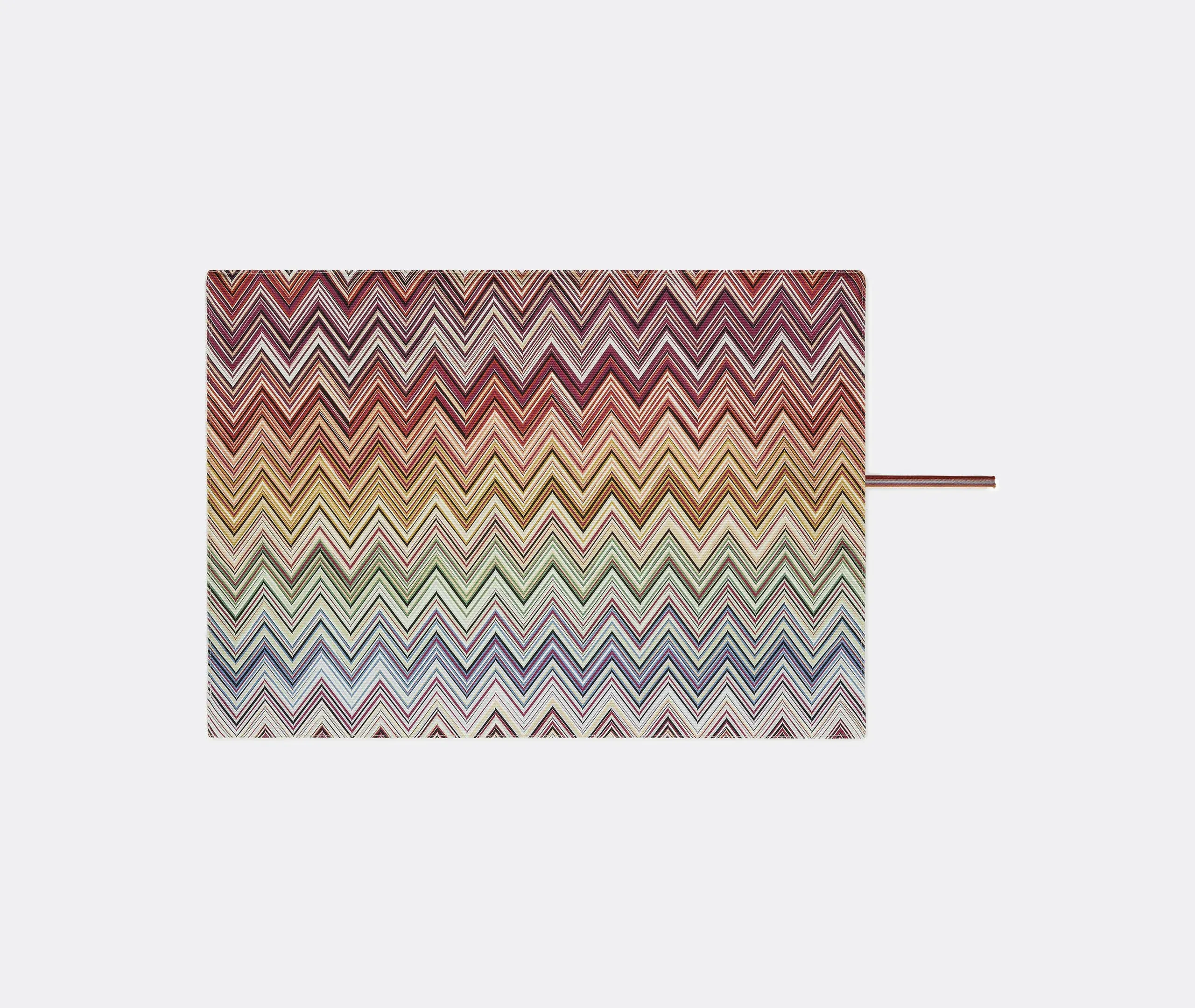 Set of 2 Placemats with Zigzag Print - Red, Cotton