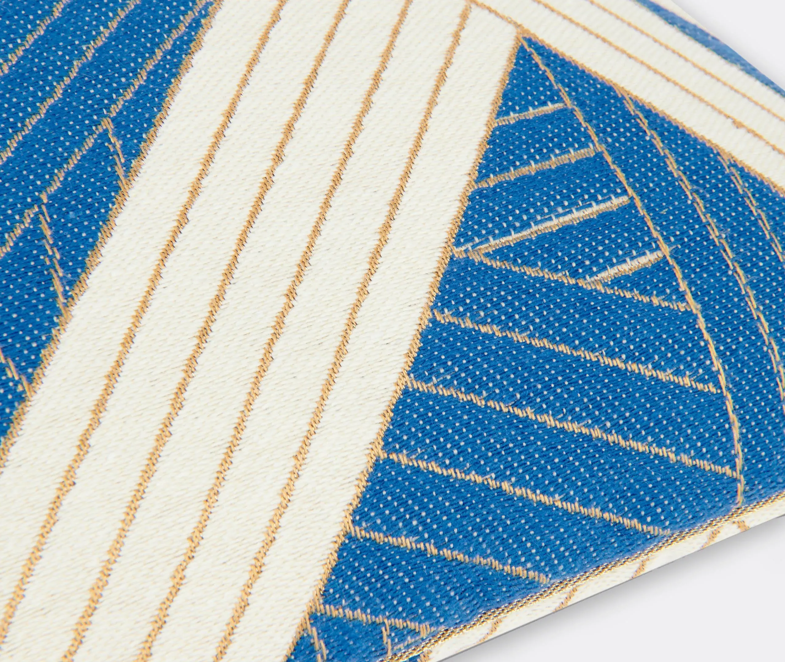 Small Cushion with Linear Pattern - Blue