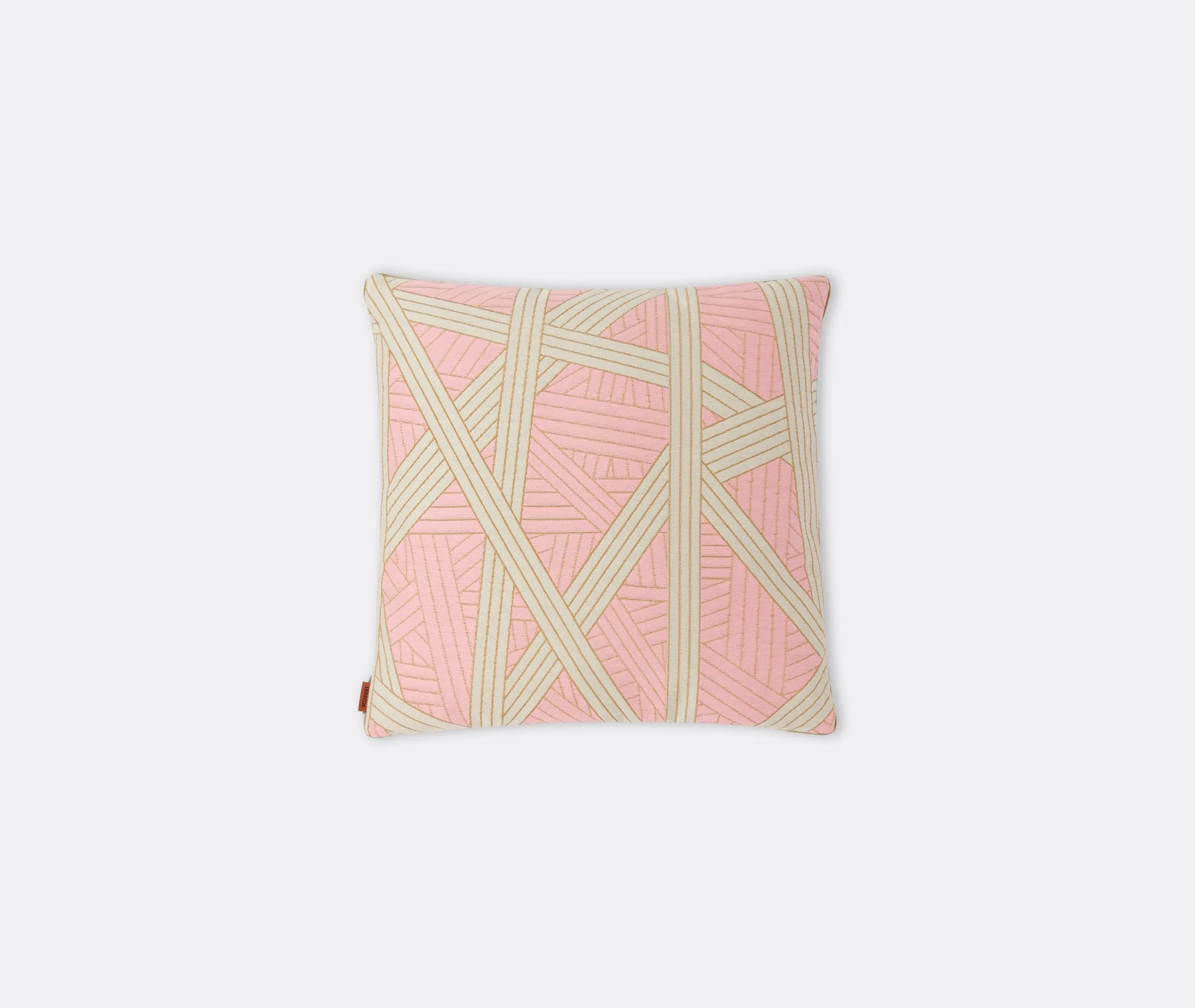 Small Cushion with Linear Pattern - Pink image