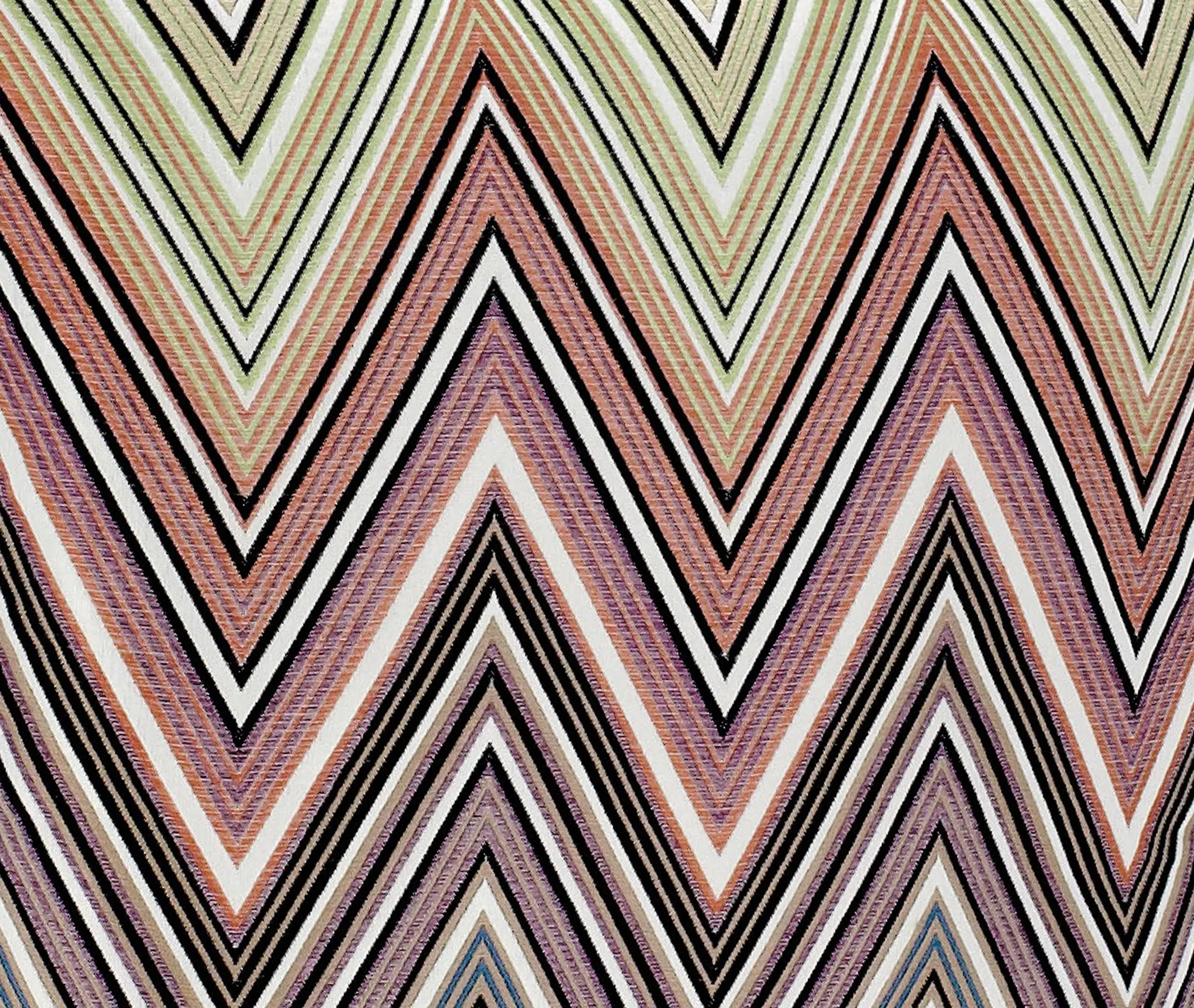 Small Cushion with Zigzag Print - Blue