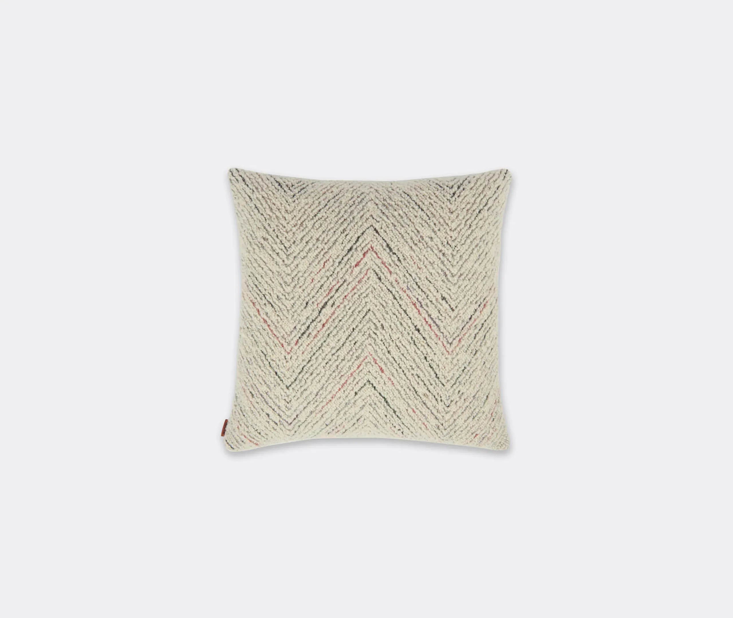 Small Cushion with Zigzag Print - Multicolour