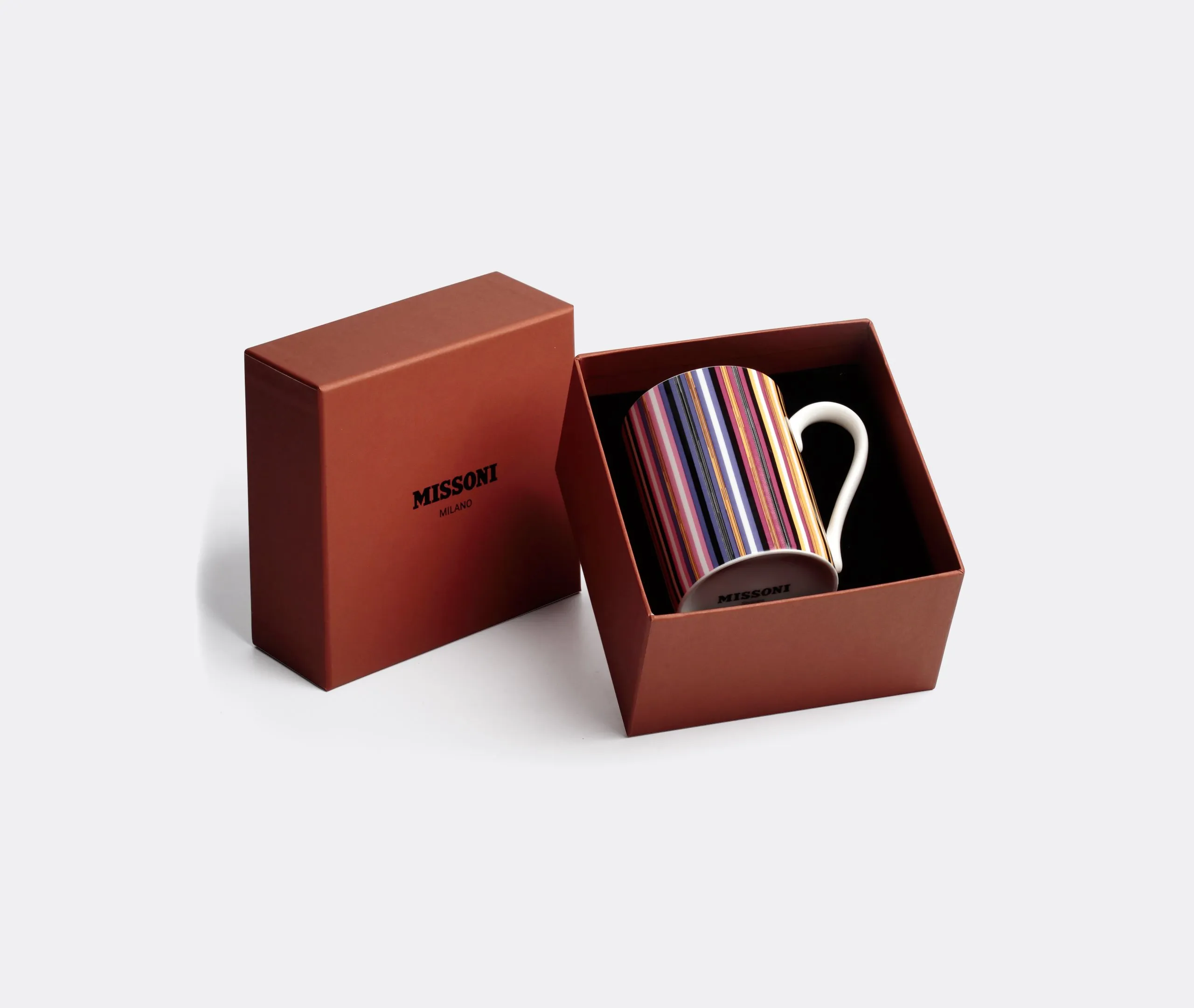 Striped Mug - Multicolour, Bone China