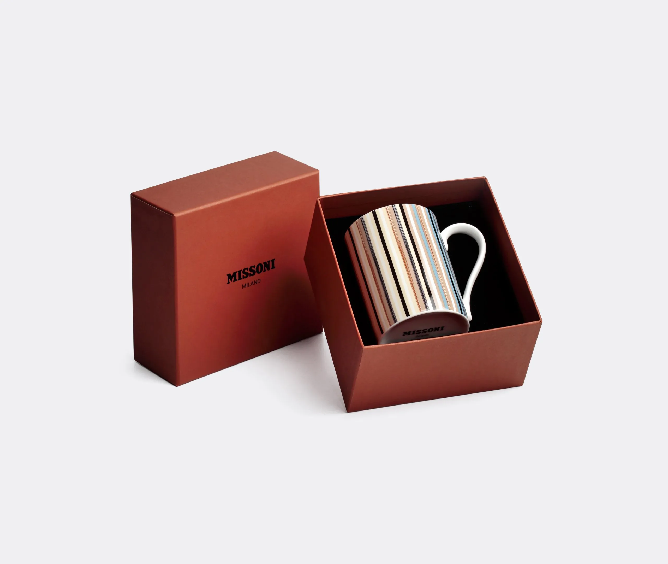Striped Mug - Multicolour, Bone China