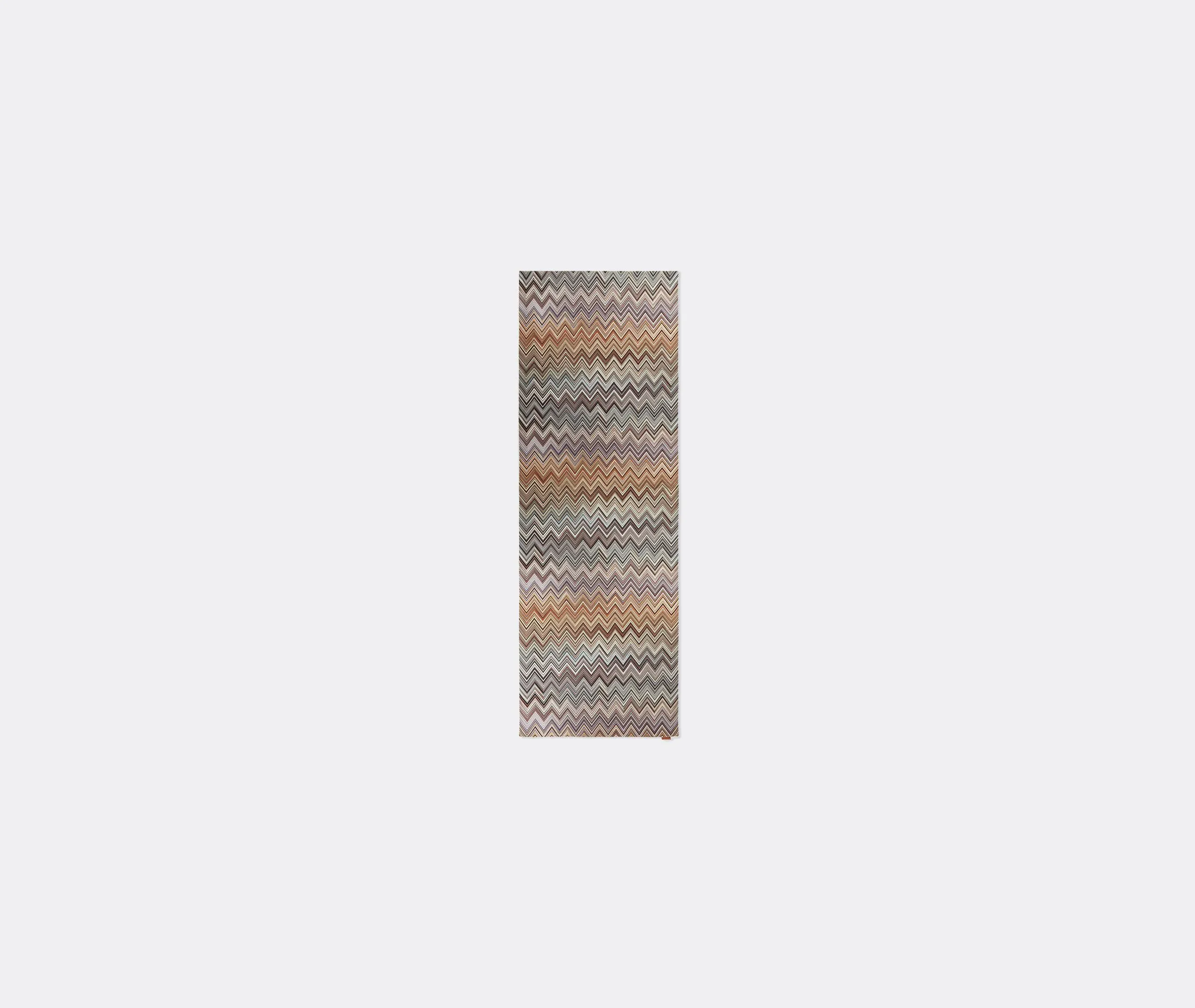 Table Runner with Chevron Pattern - Black, Cotton image