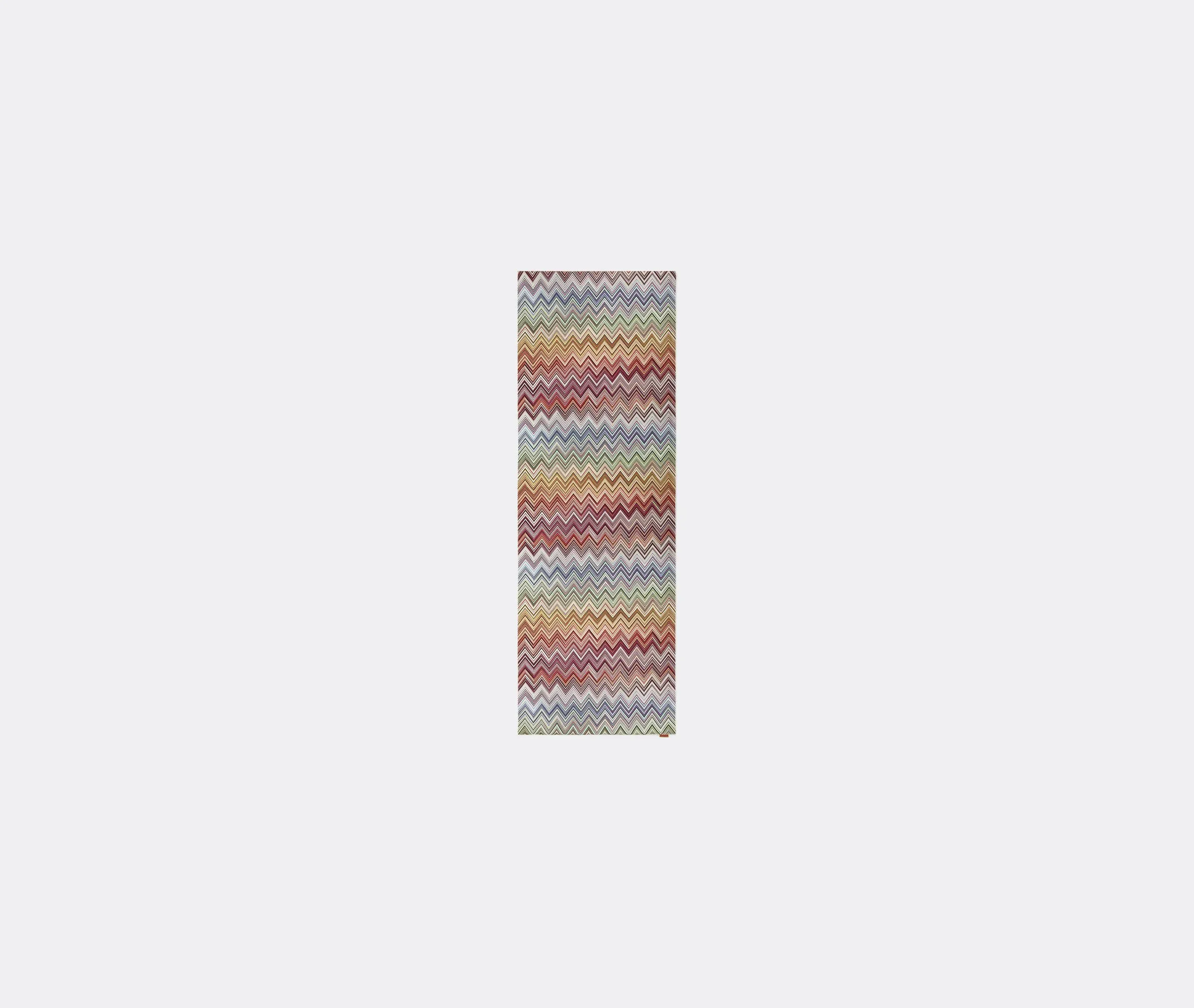 Table Runner with Chevron Pattern - Red, Cotton