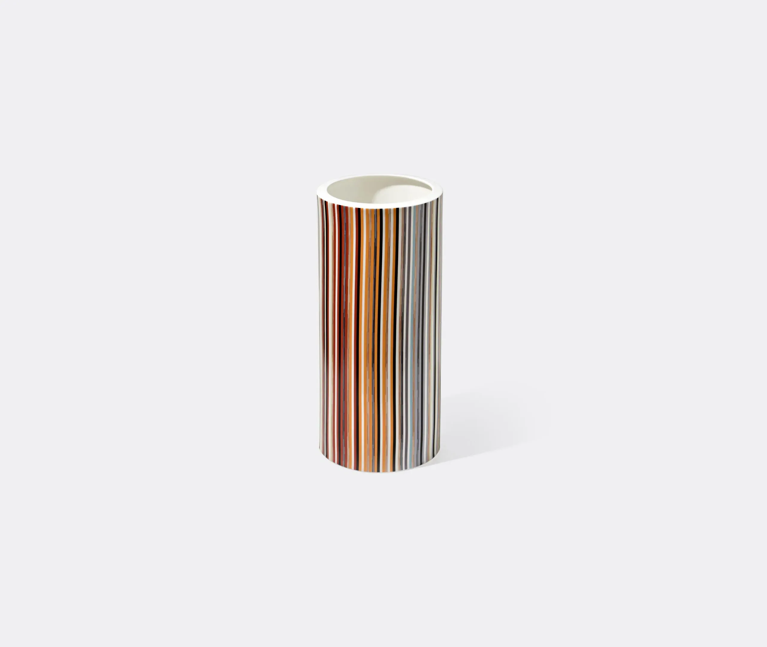 Tall Cylindrical Vase - Multicolour, Bone China