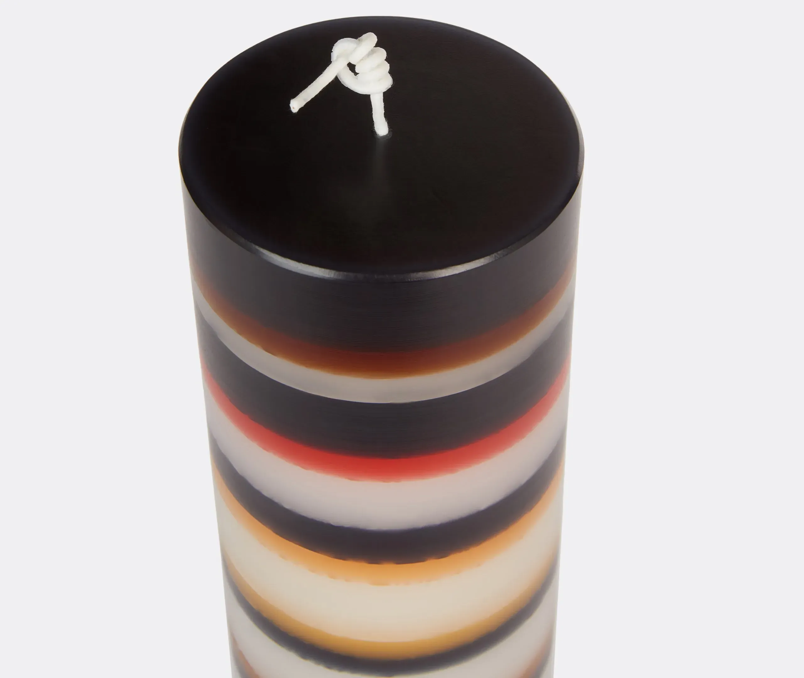 Tall Totem Candle - Black Multicolor, Wax