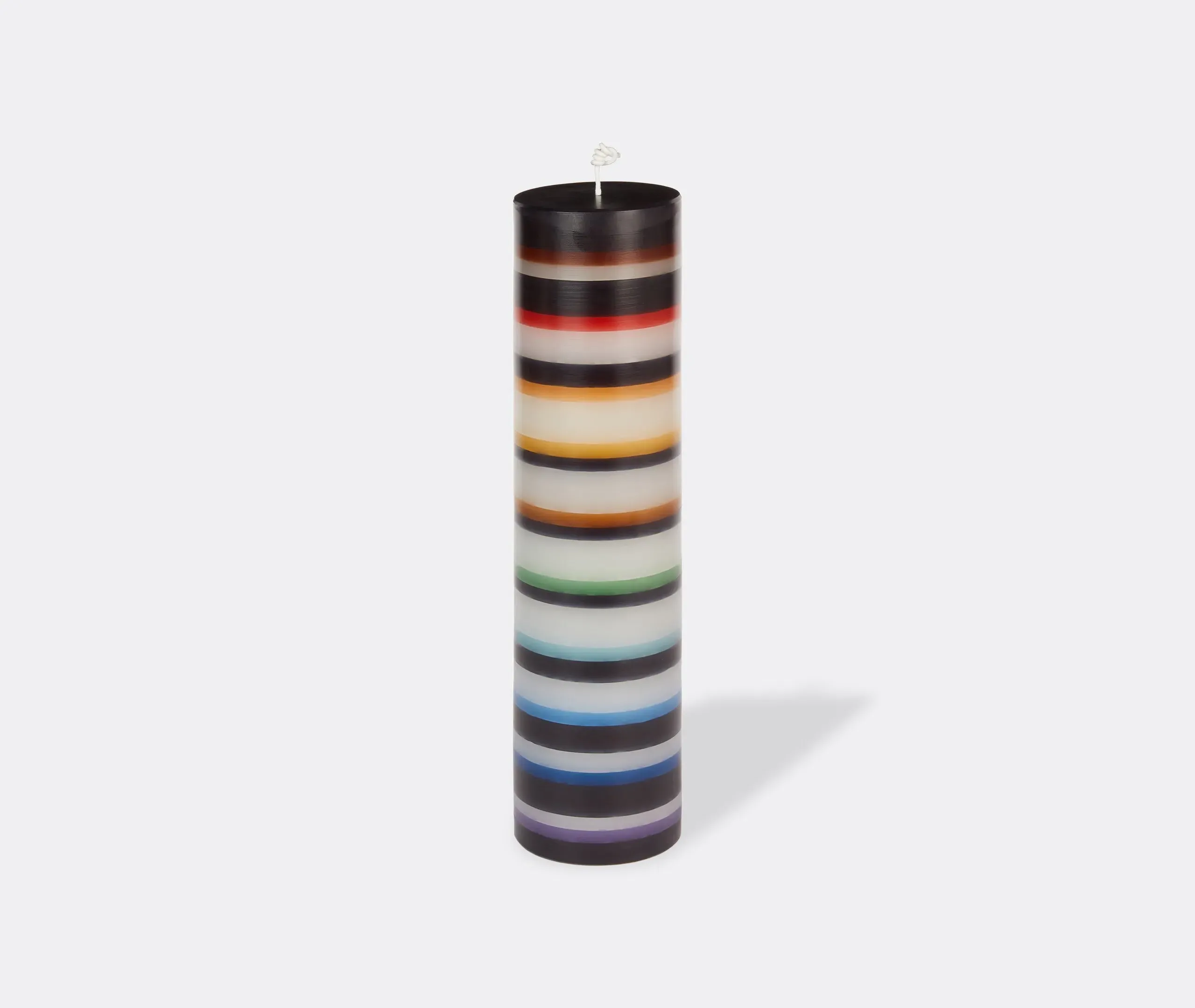 Tall Totem Candle - Black Multicolor, Wax
