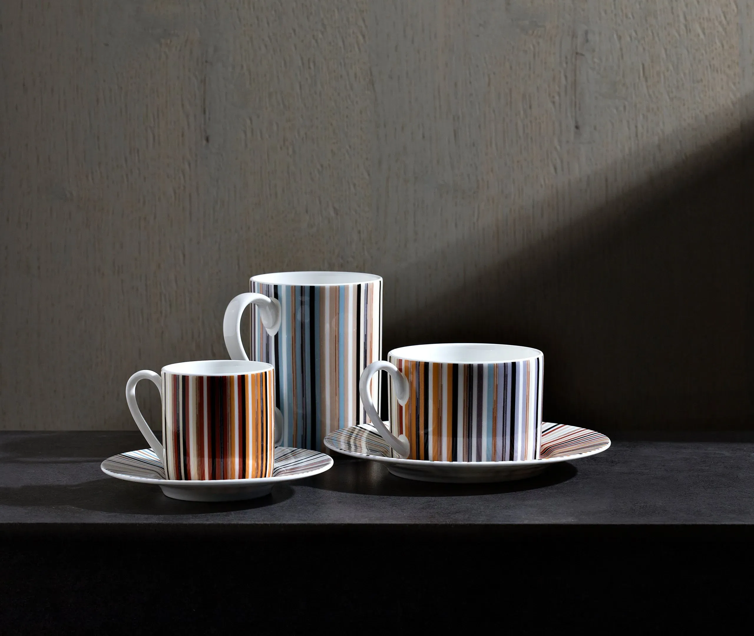 Teacup and Saucer Set - Multicolour, Bone China