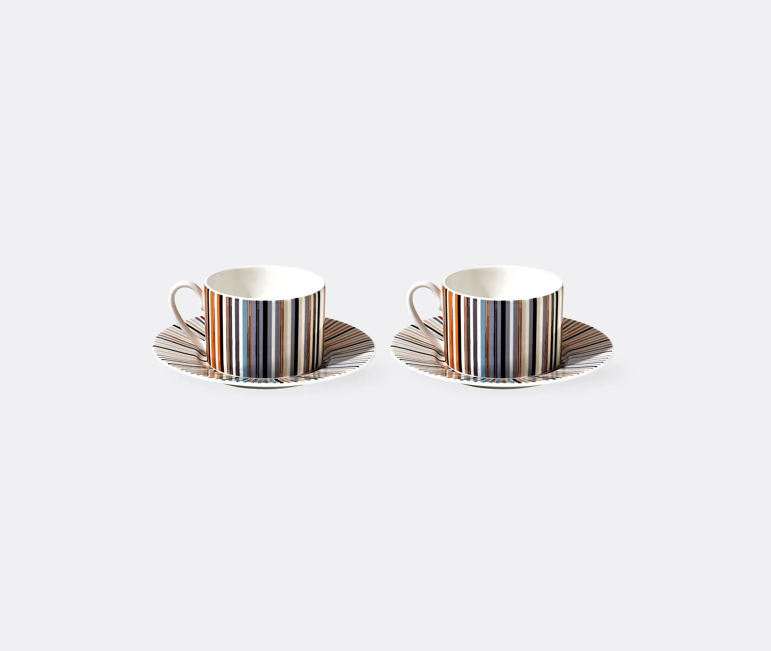 Teacup and Saucer Set - Multicolour, Bone China