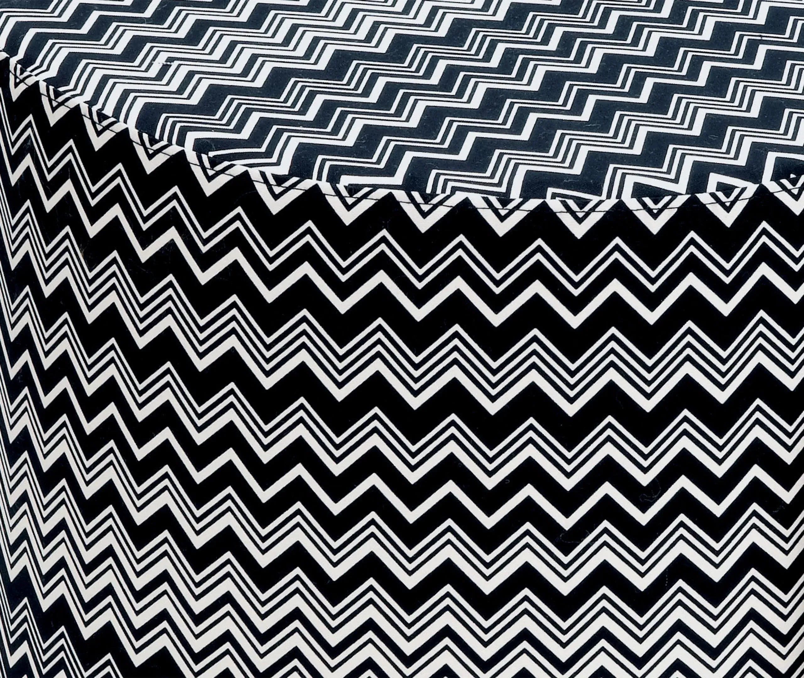 Tobago Cylindrical Pouf with Handle - Black, Cotton