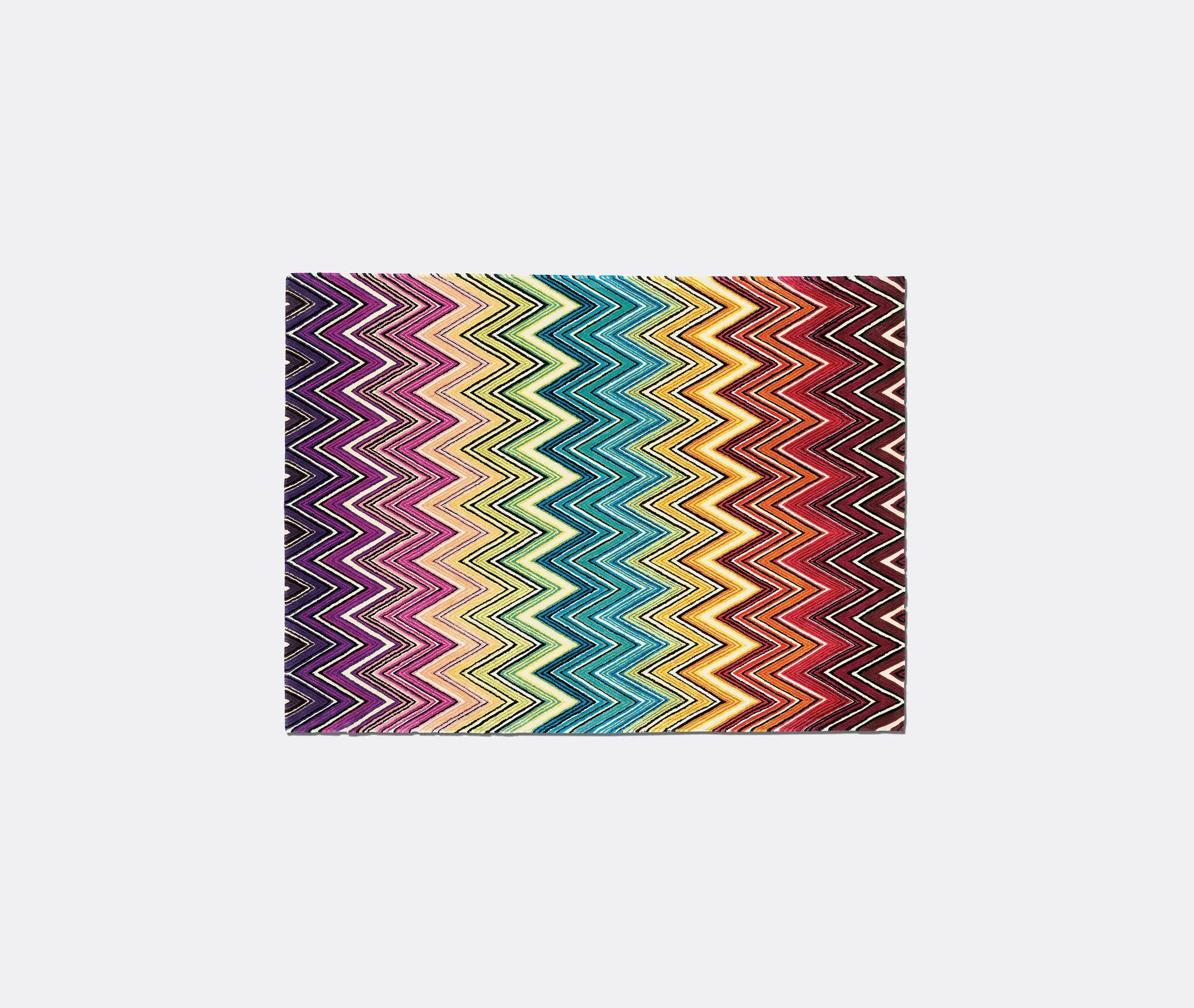Zigzag Pattern Rug - Multicolor, Wool image