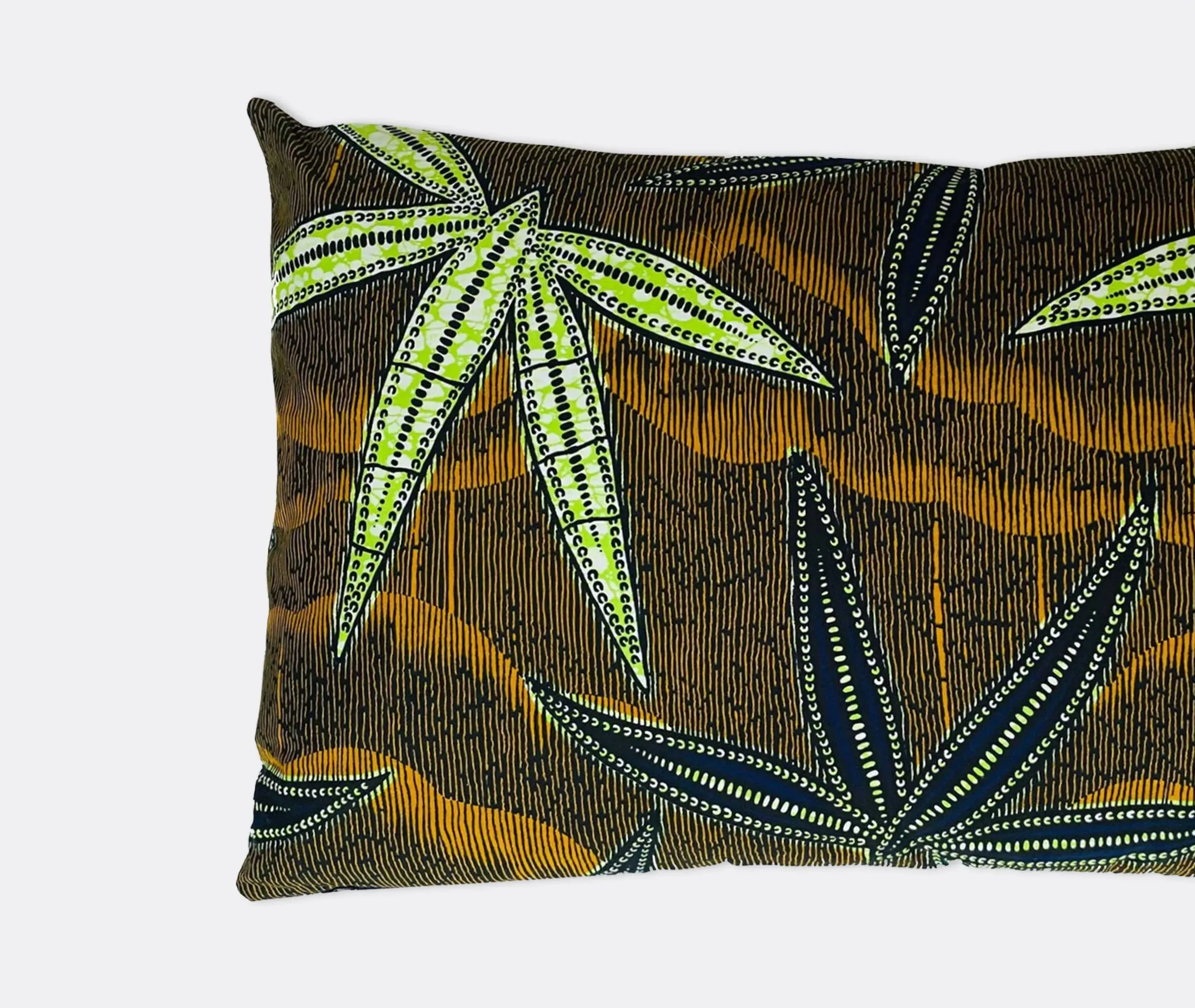 Aloe Vera Pattern Cushion - Multicolor, Cotton