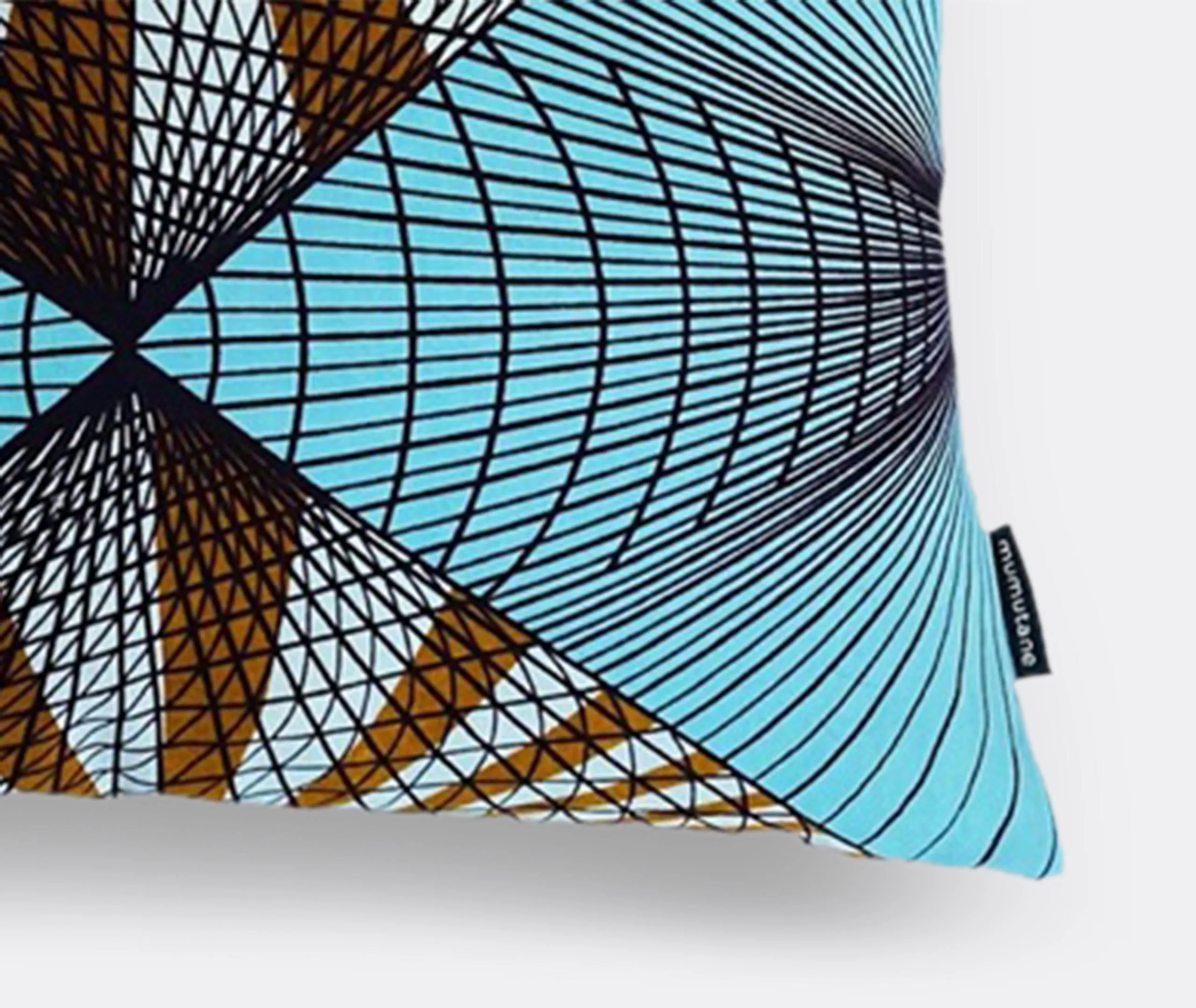 Decorative Cushion with Net Pattern - Multicolor, Cotton
