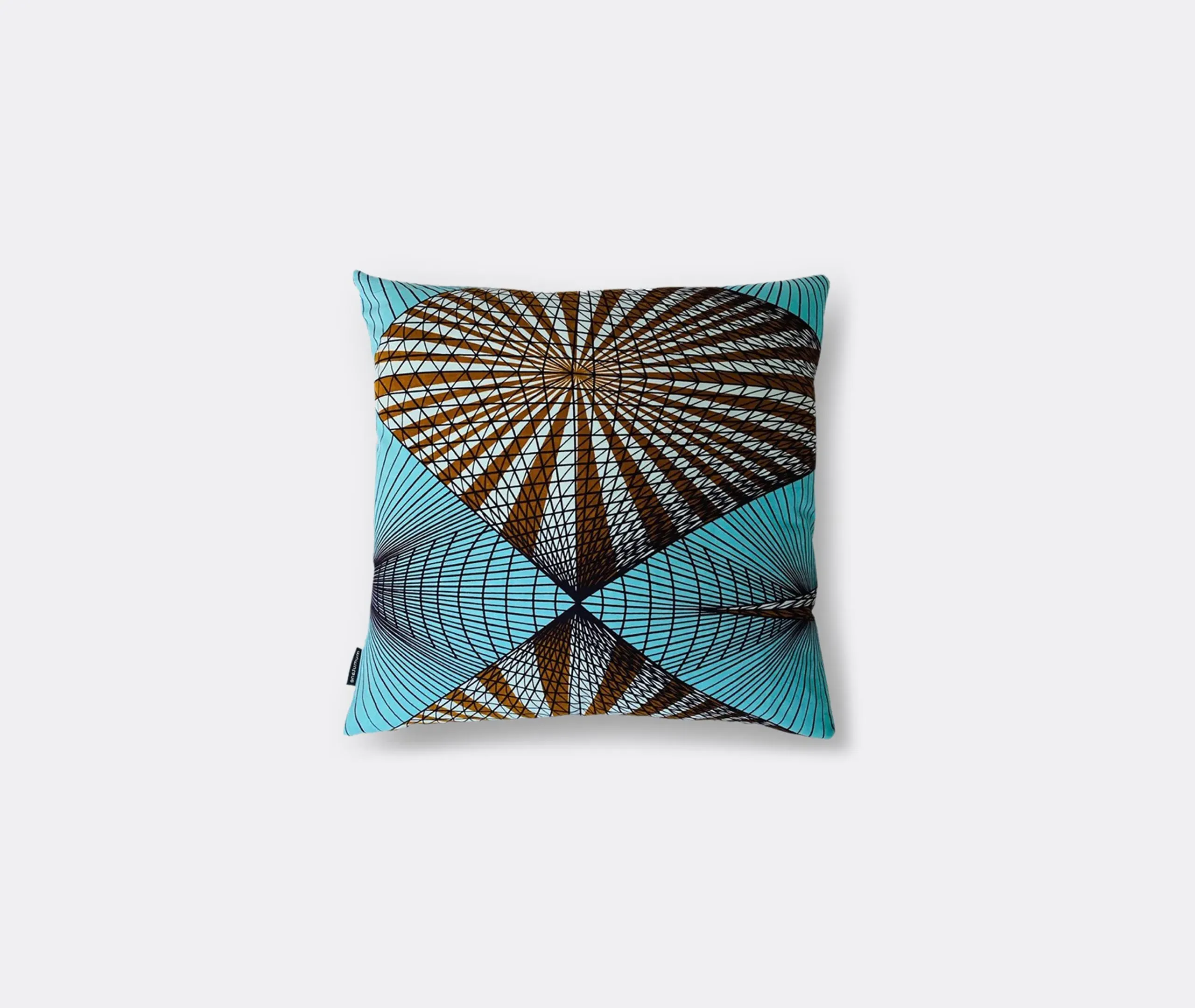Decorative Cushion with Net Pattern - Multicolor, Cotton image