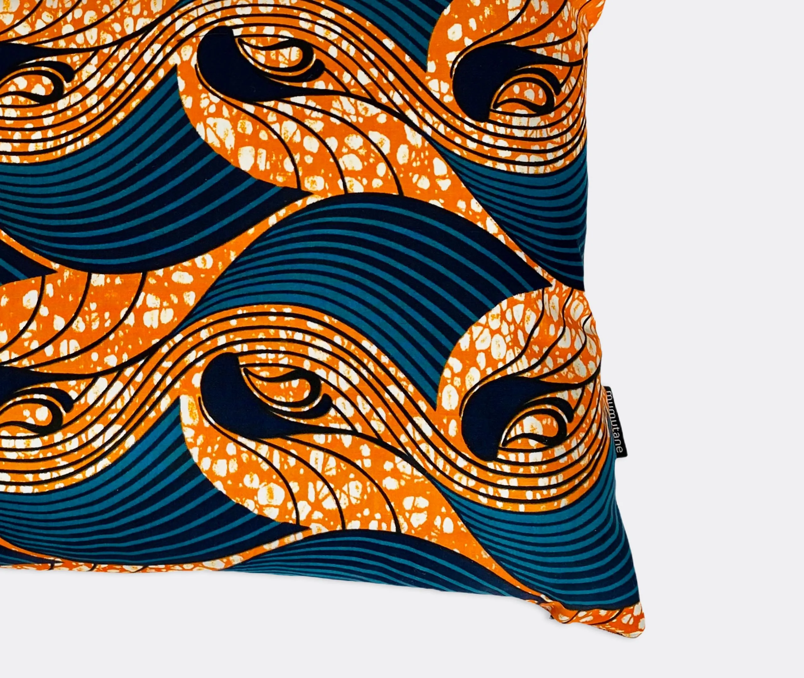Wave Pattern Cushion - Multicolor, Cotton