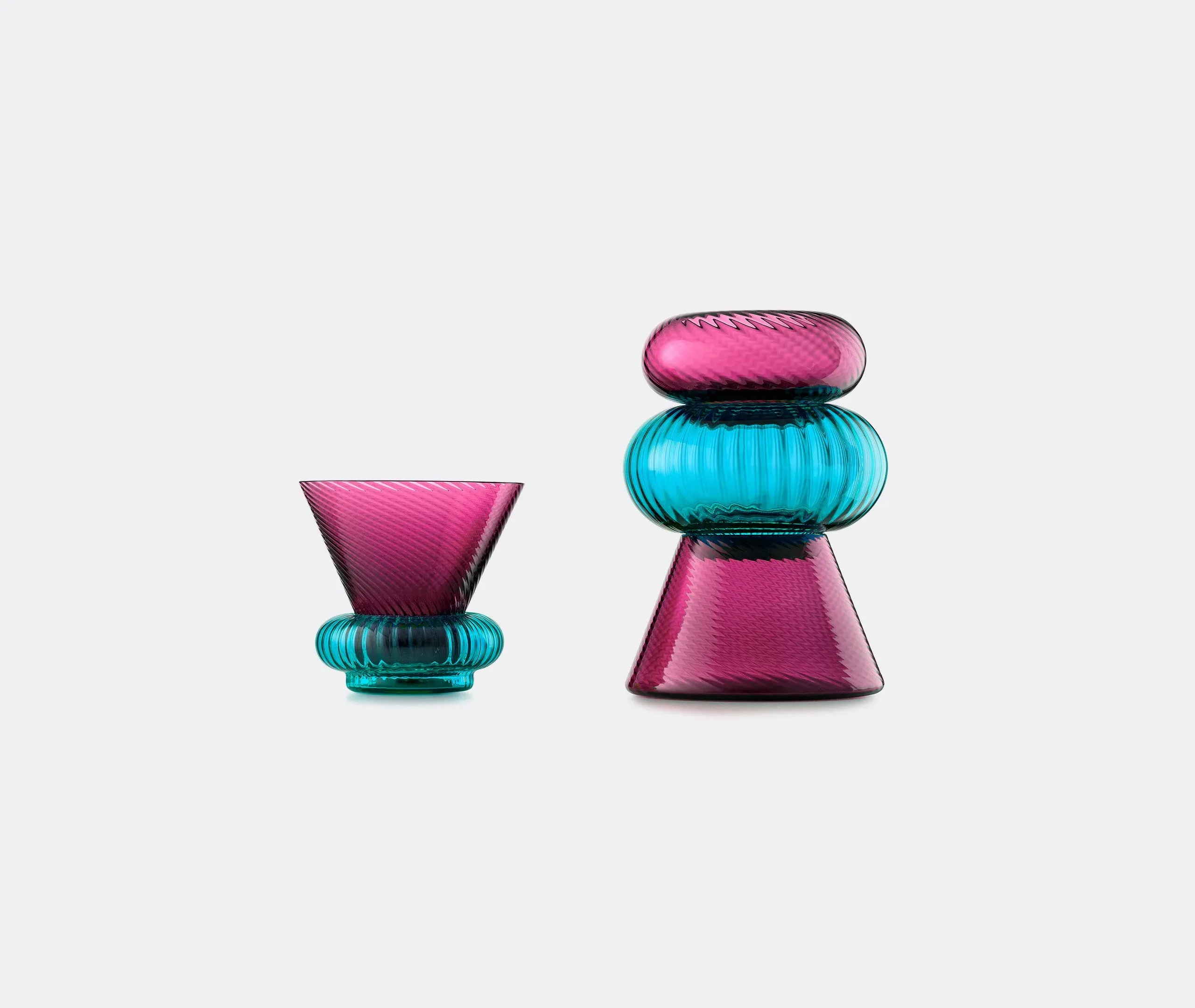 5-Piece Bowl Set Stackable - Multicolour, Glass