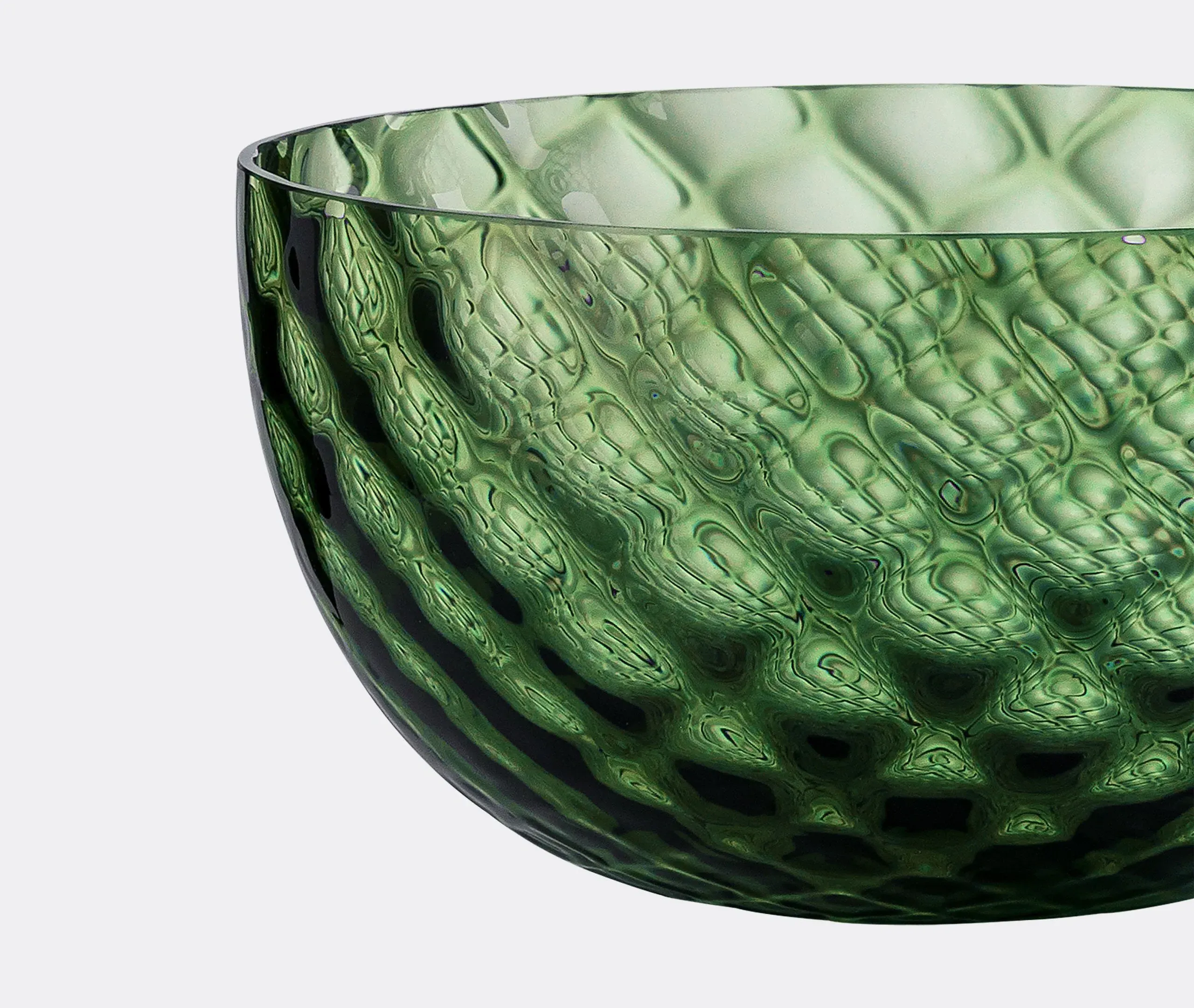 6-Piece Cup Set Assorted Textures - Green, Glass