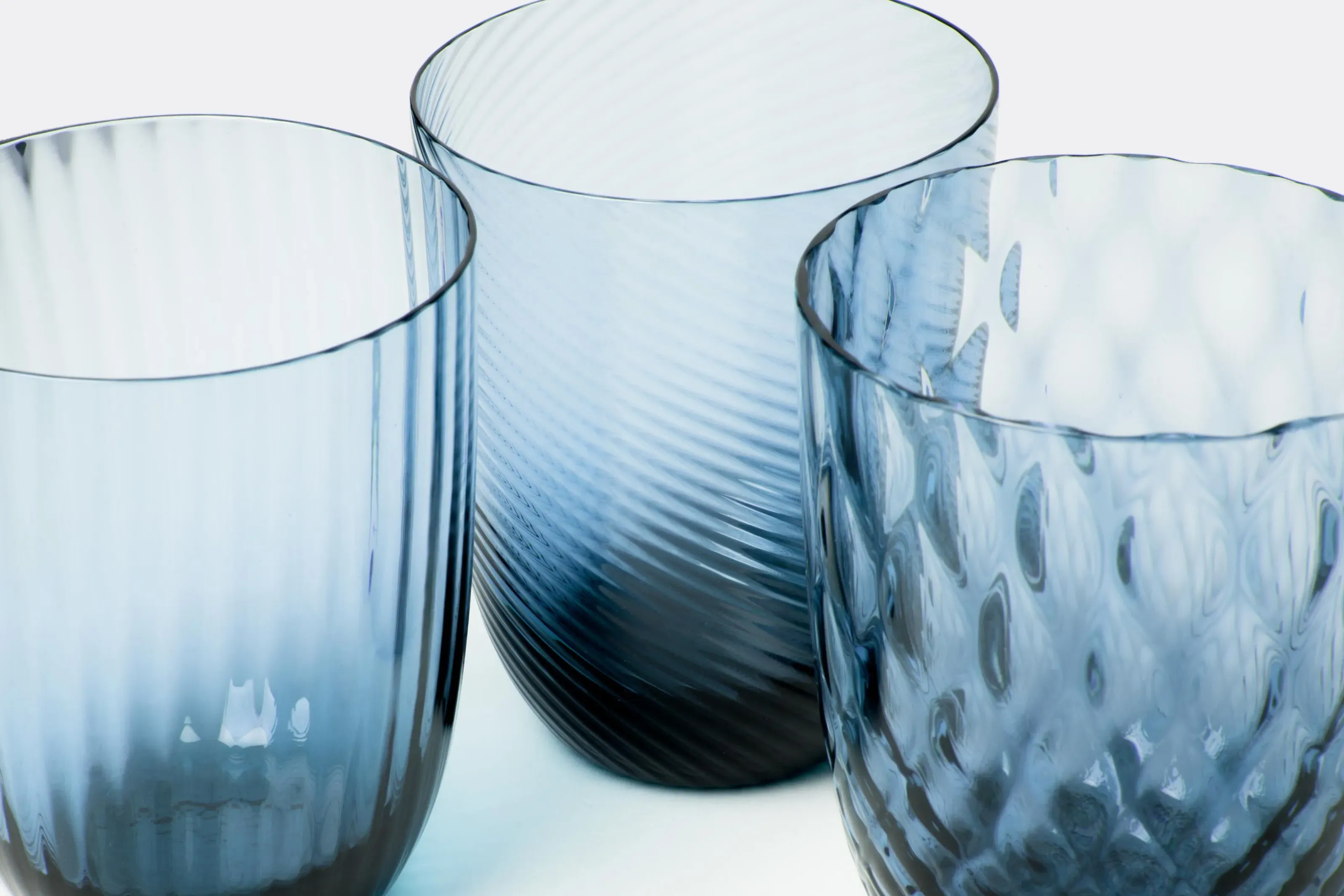 6-Piece Water Glass Set - Blue, Glass