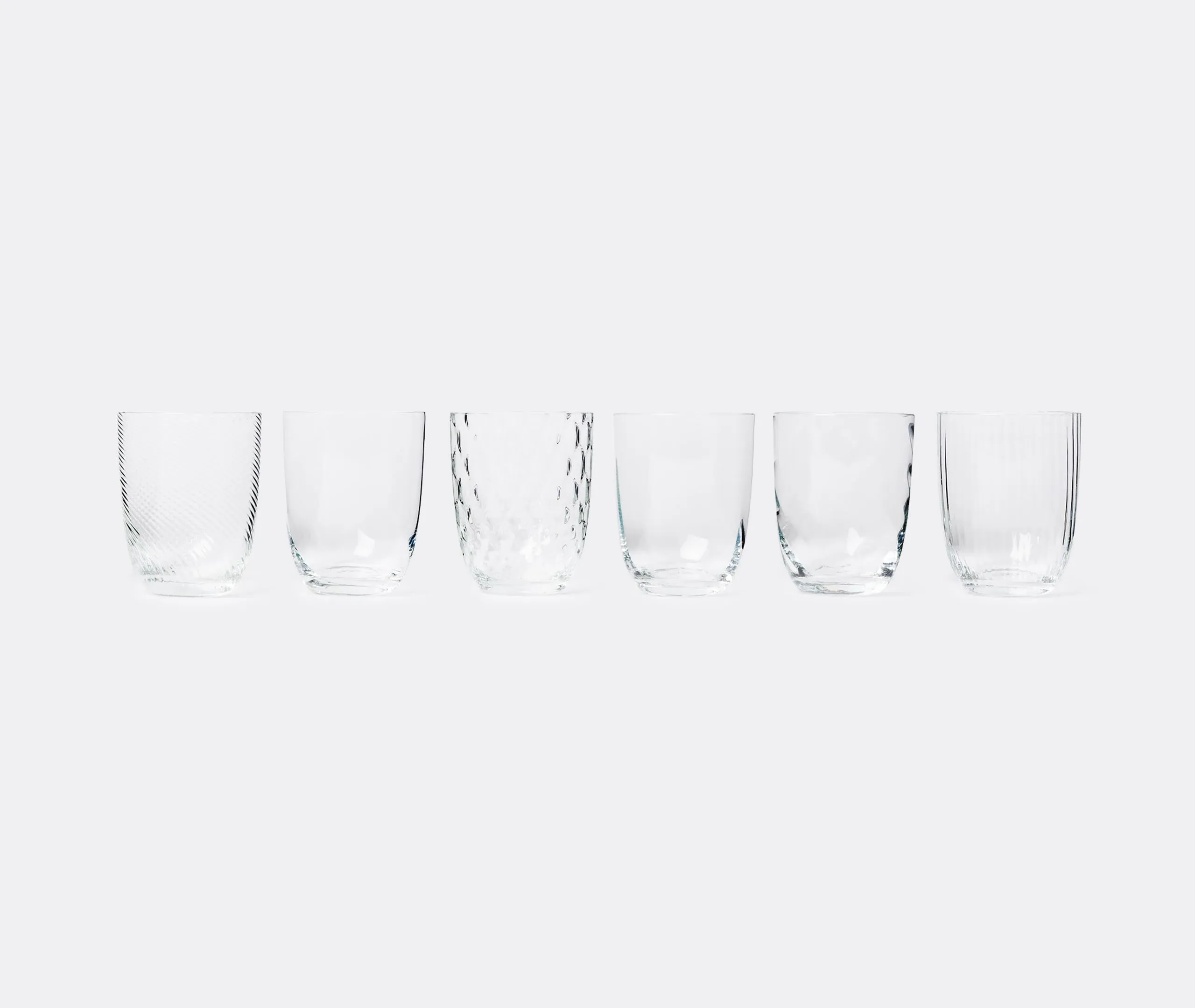 6-Piece Water Glass Set - Clear, Glass