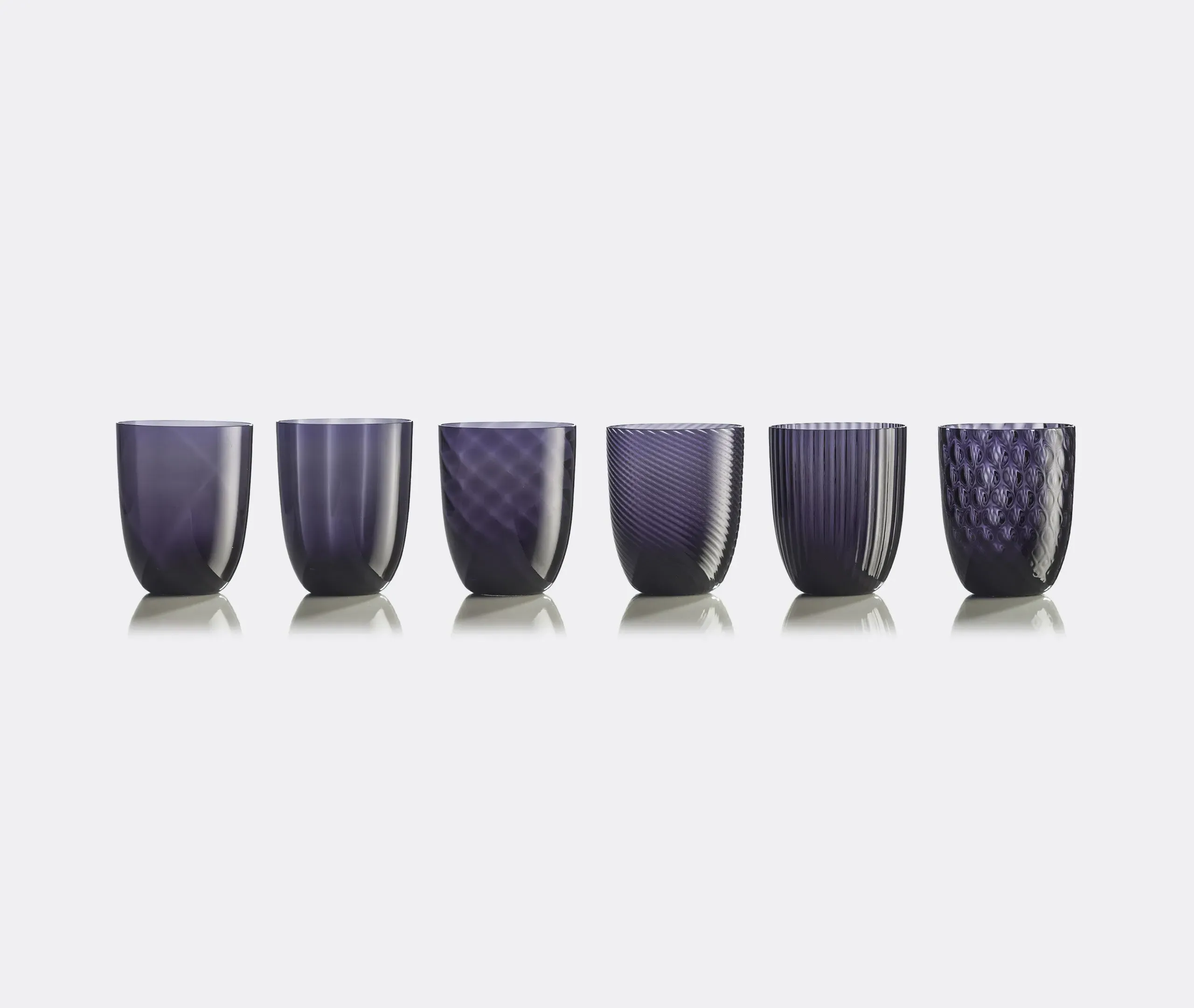 6-Piece Water Glass Set - Multicolour, Glass