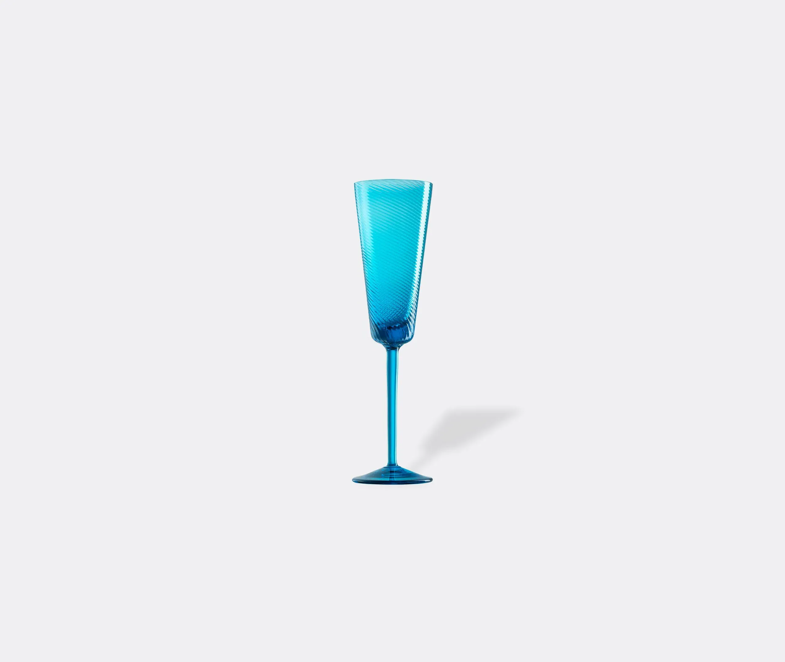 Champagne Flute with Textured Surface - Aquamarine image