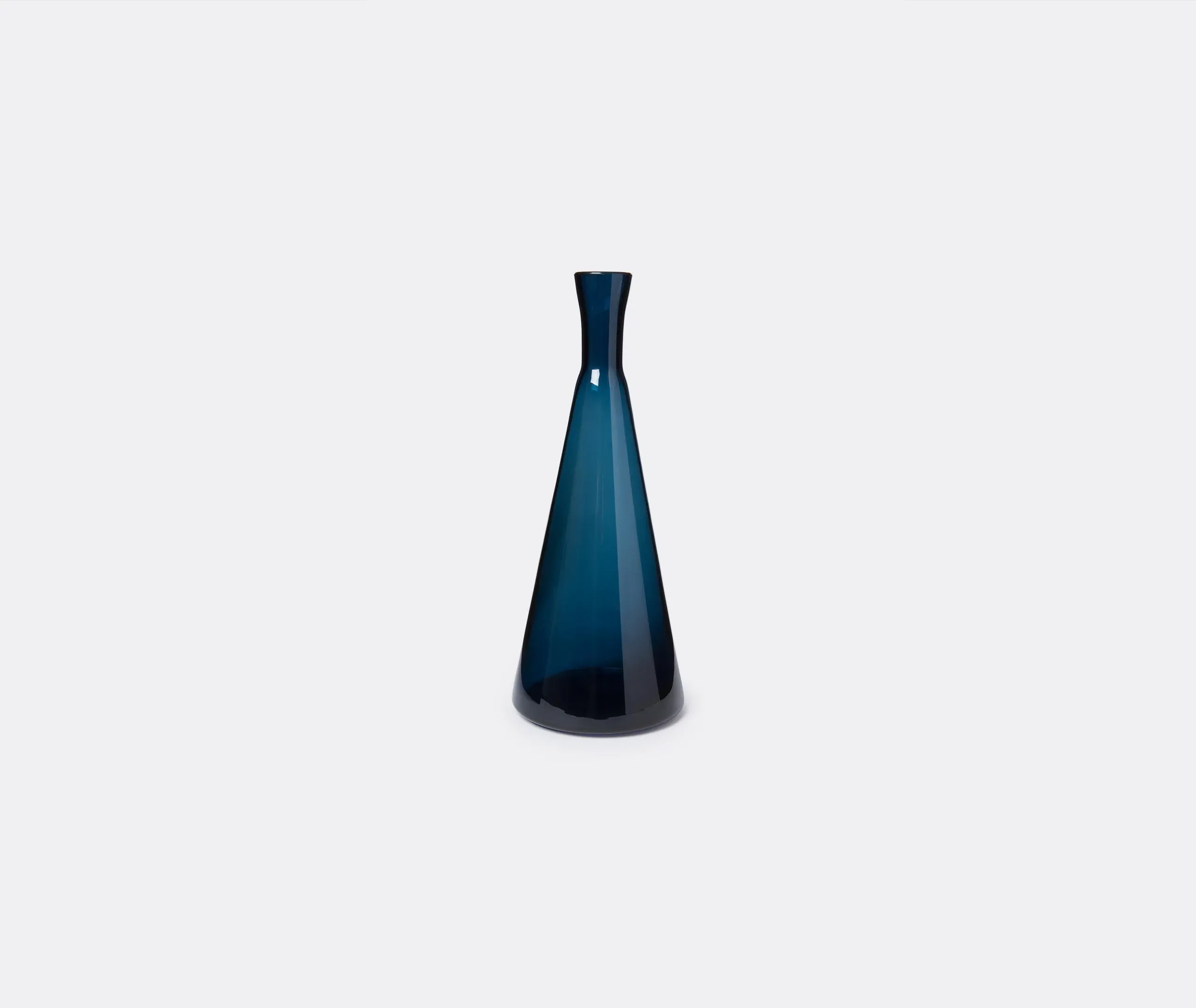 Decorative Bottle with Geometric Design - Blue, Glass