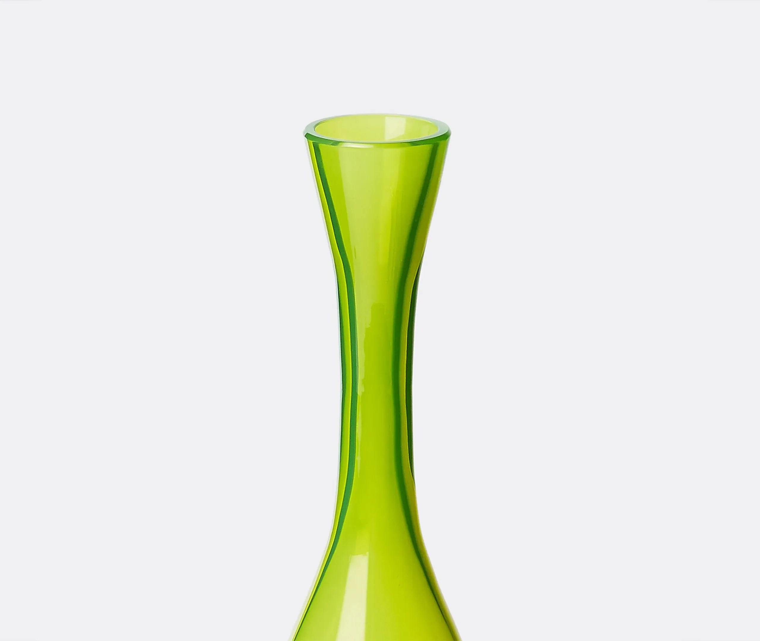 Decorative Bottle with Geometric Design - Green, Glass