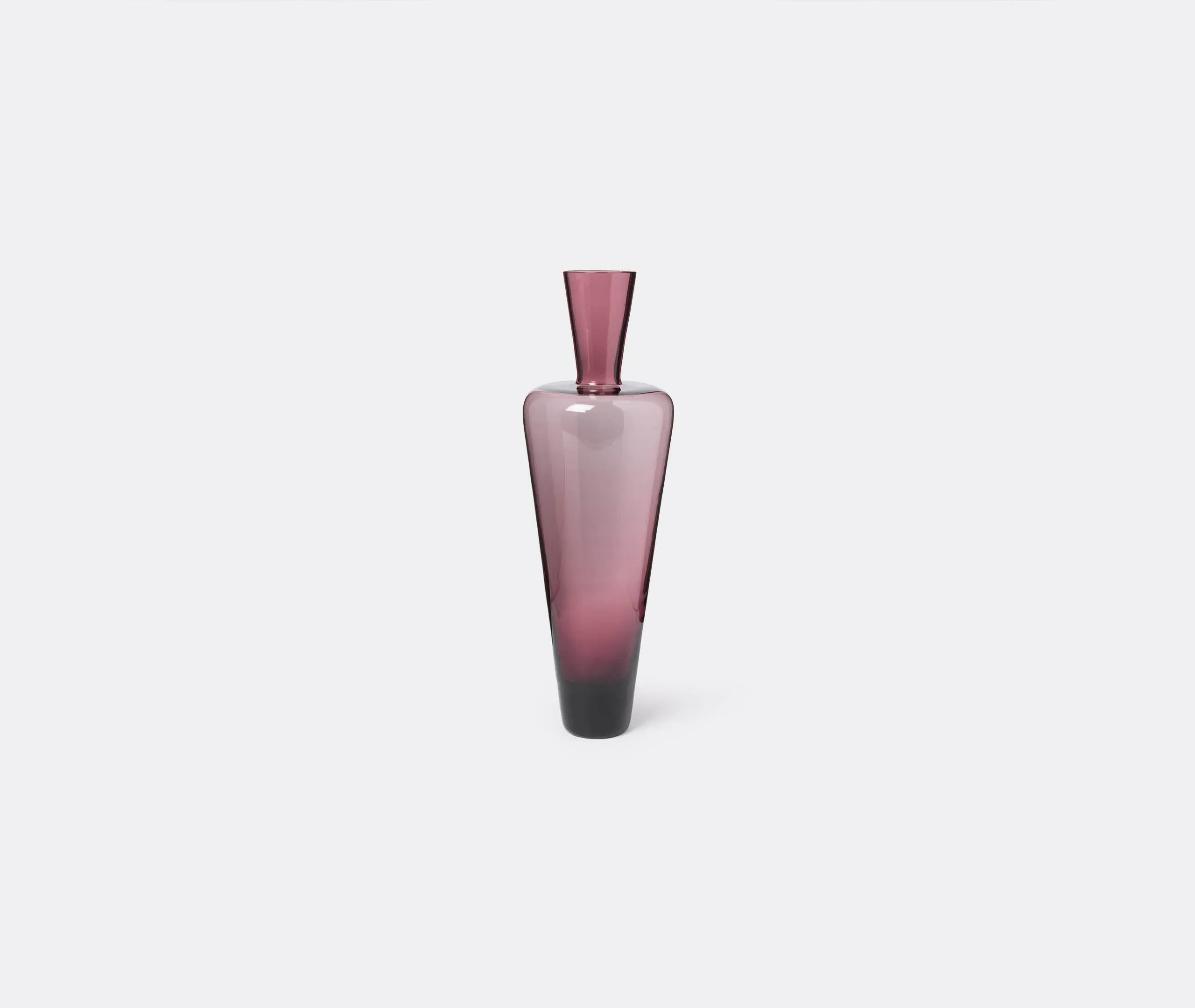 Decorative Bottle with Geometric Design - Purple, Glass