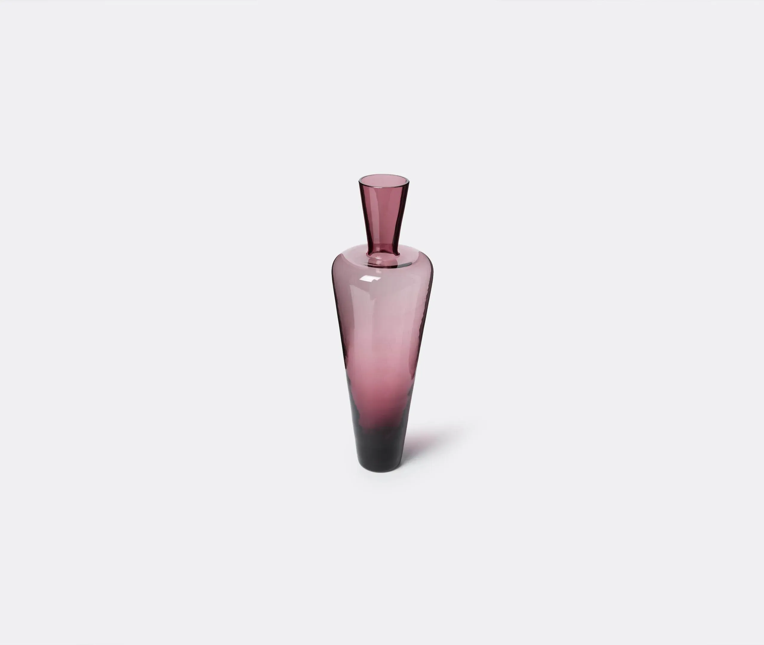 Decorative Bottle with Geometric Design - Purple, Glass