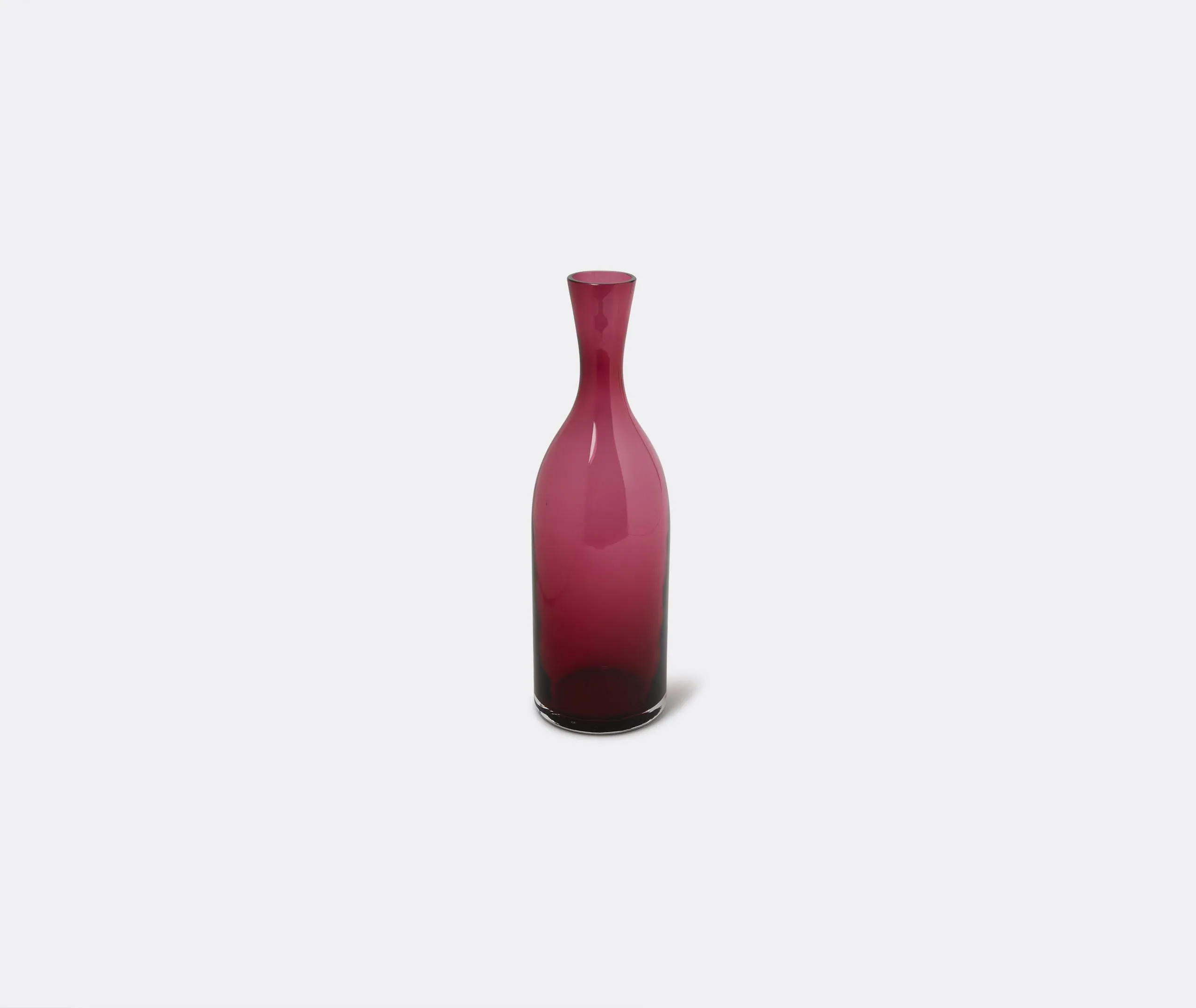 Decorative Bottle with Geometric Design - Red, Glass