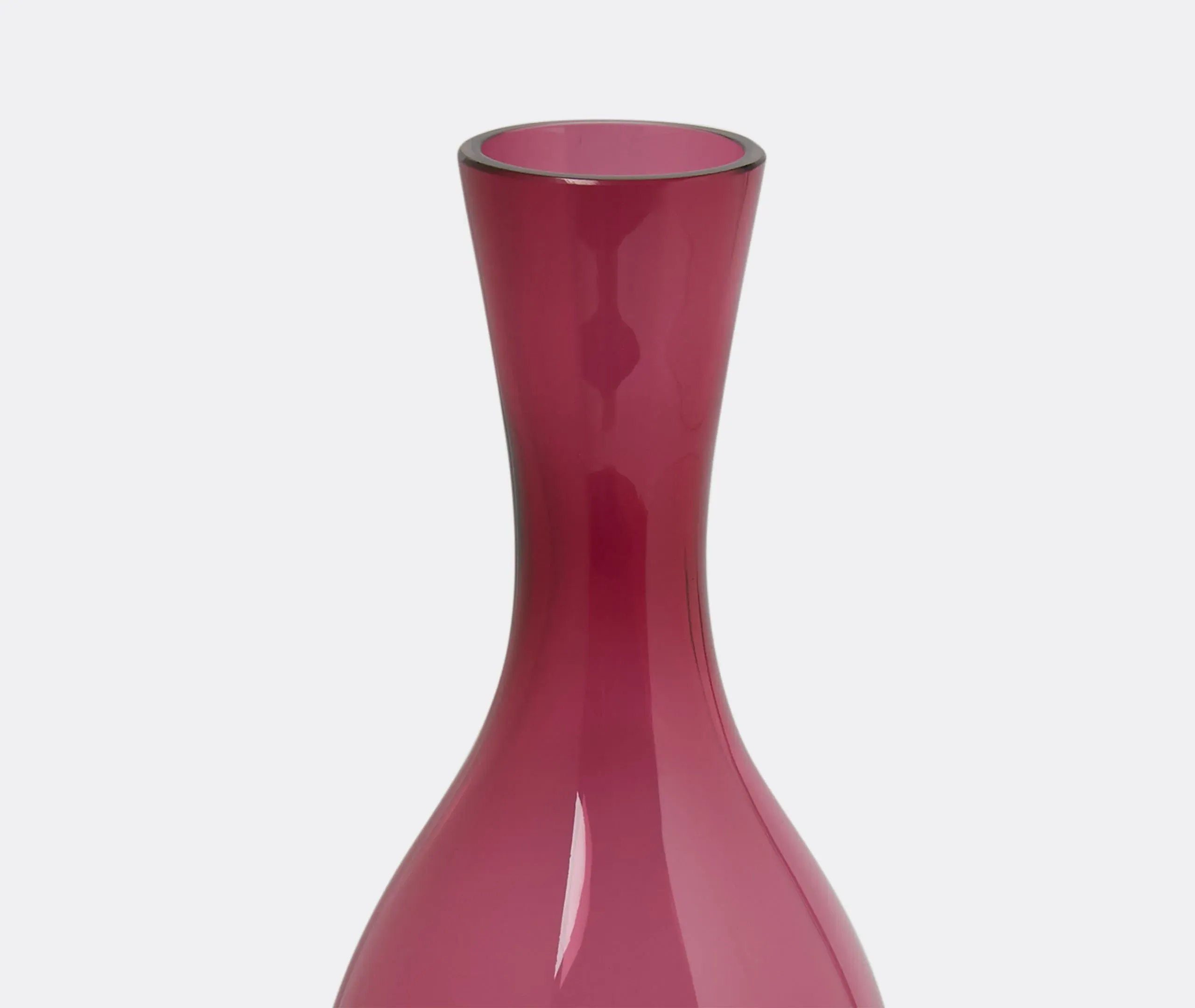 Decorative Bottle with Geometric Design - Red, Glass