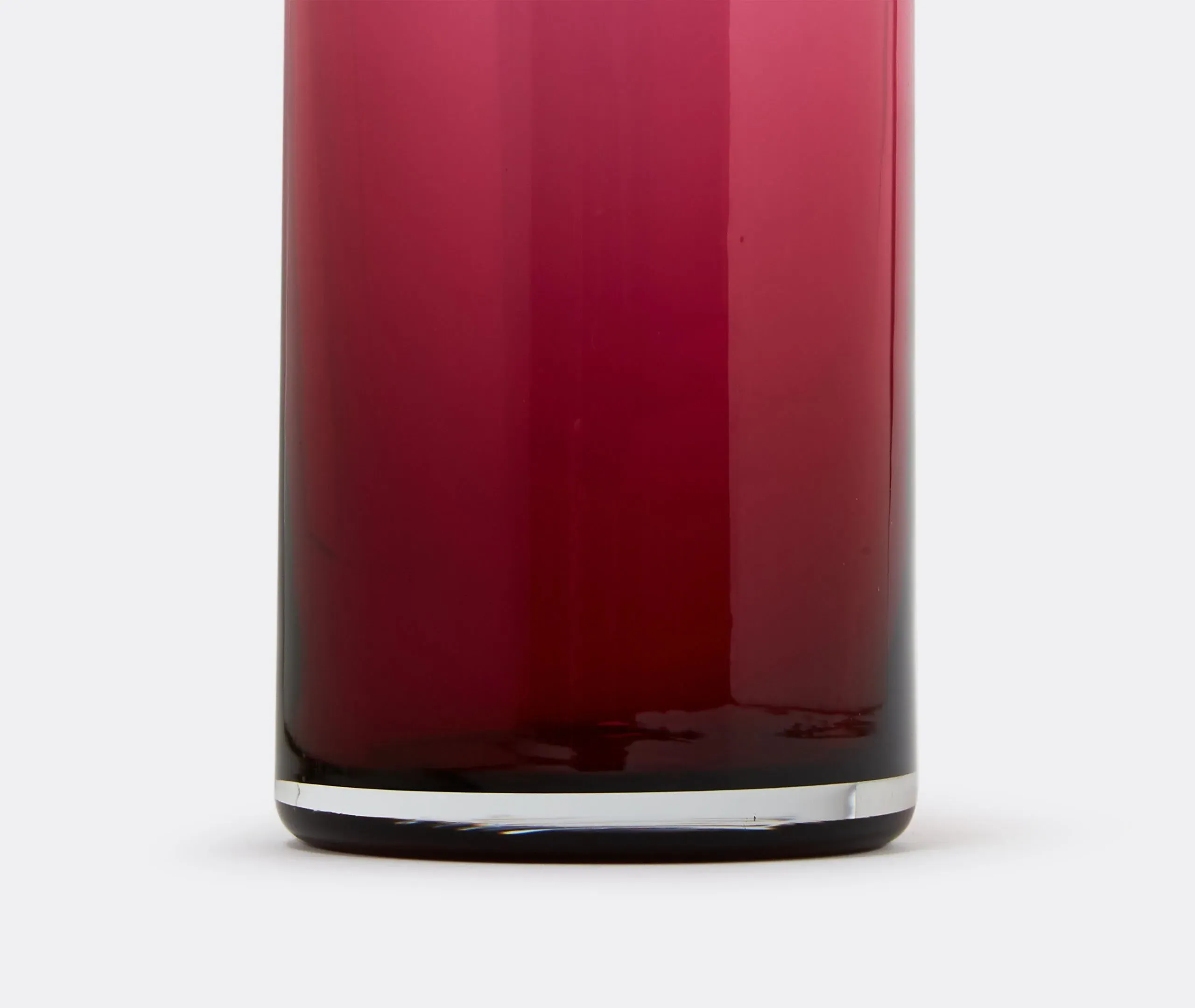 Decorative Bottle with Geometric Design - Red, Glass