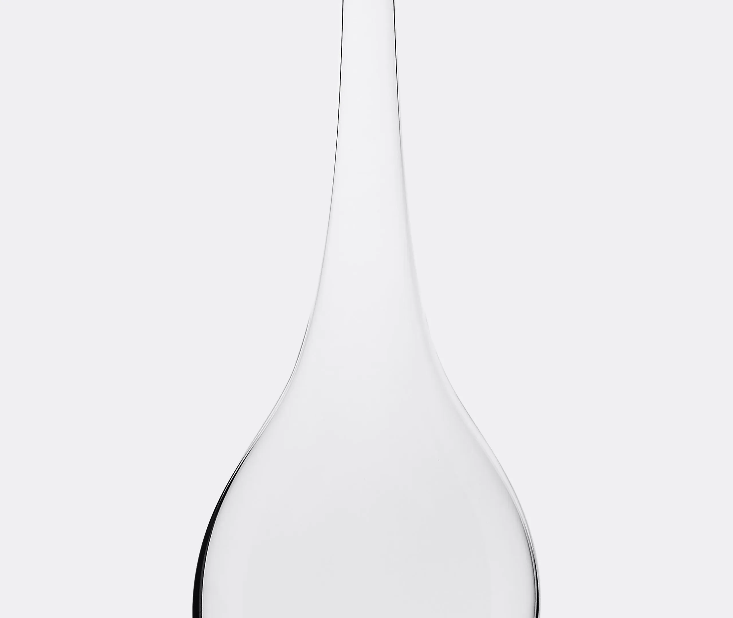 Elongated Neck Vase with Curves - Clear, Glass