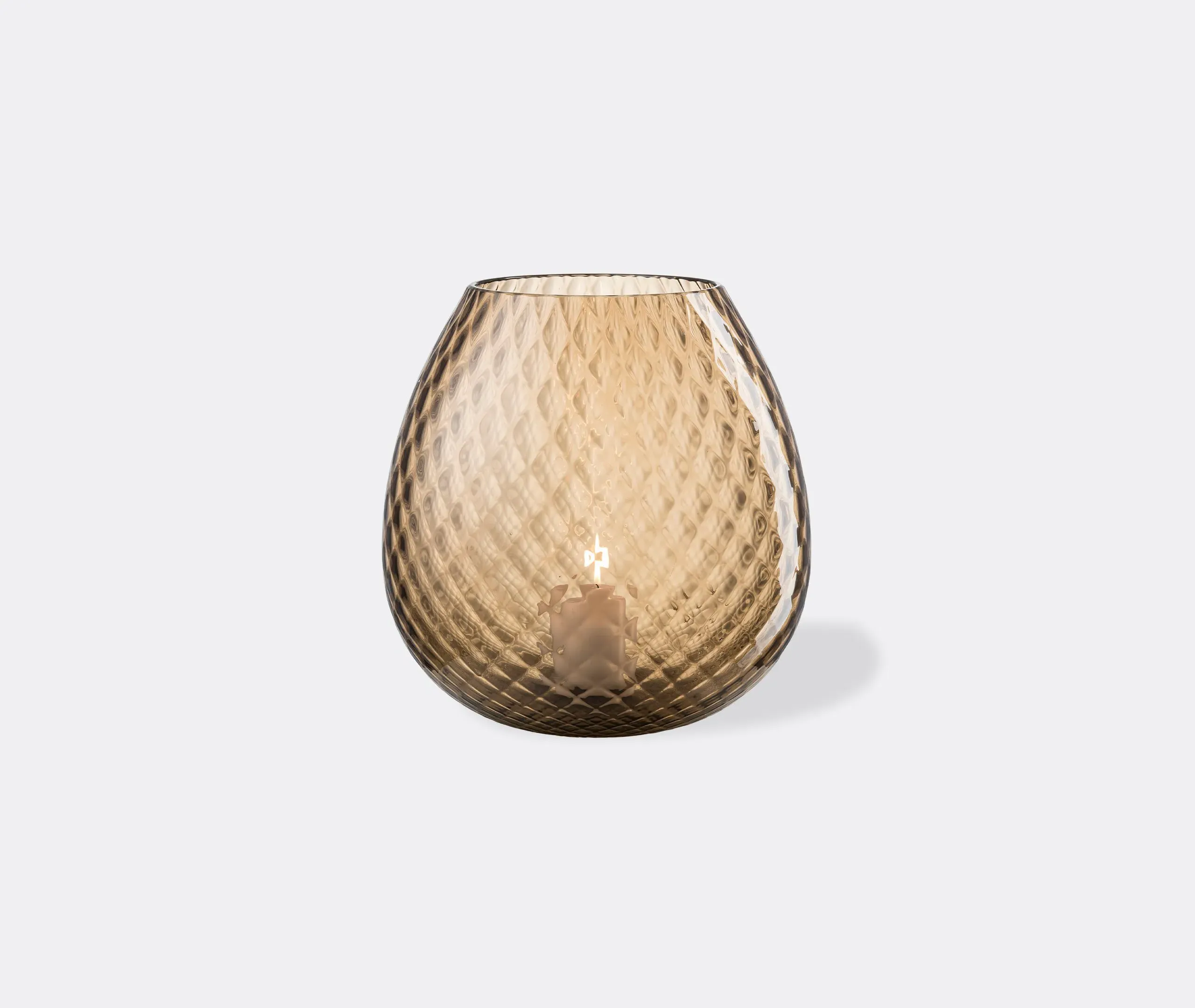 Extra Large Candle Holder - Brown, Glass image