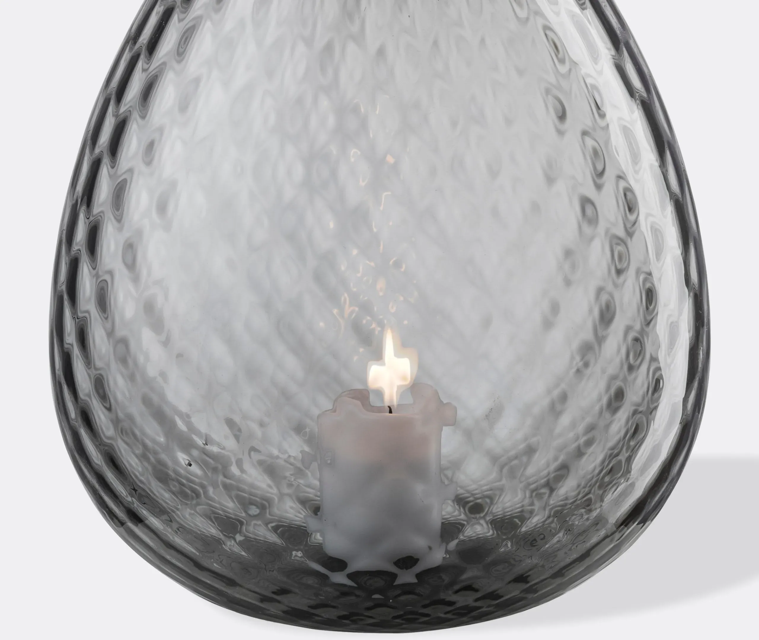 Extra Large Candle Holder - Grey, Glass