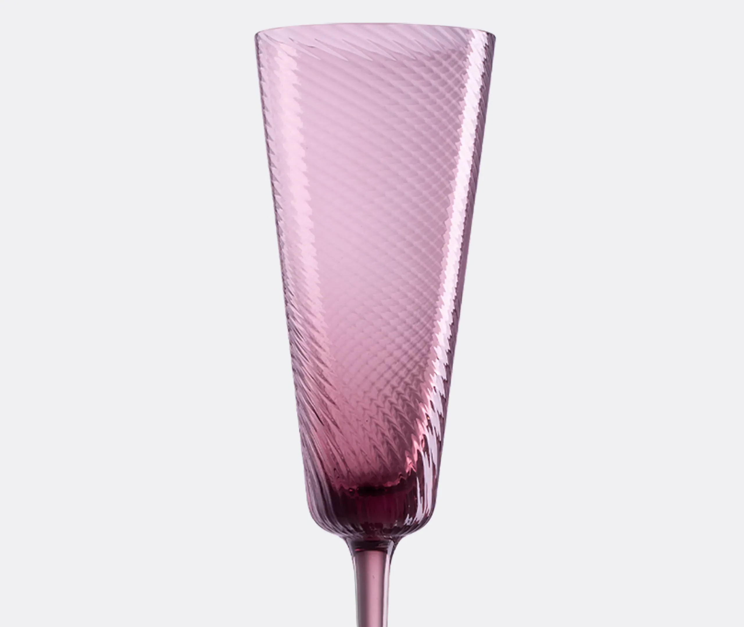 Gigolo Flute Glass - Purple, Murano Glass