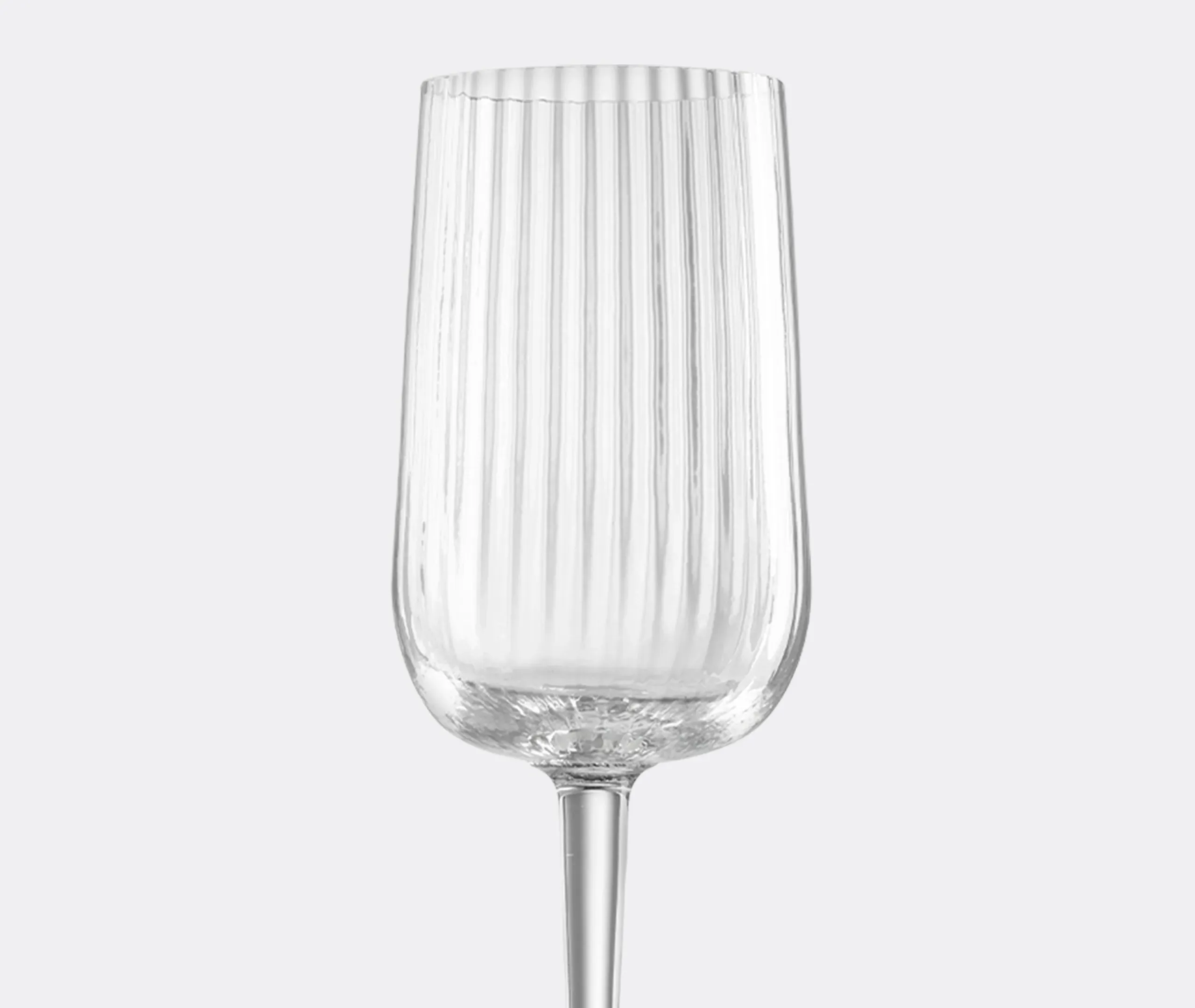 Gigolo White Wine Glass with Rigadin - Transparent, Murano Glass