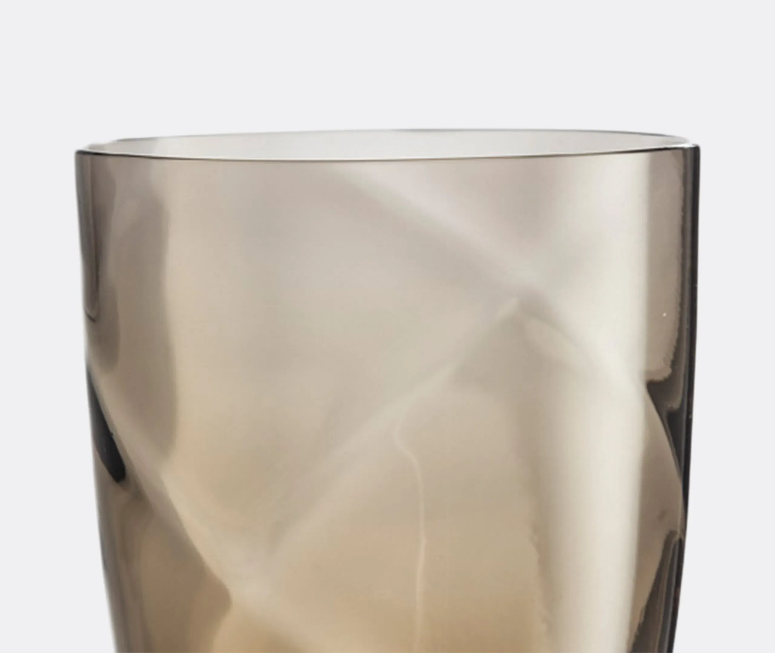 Idra Water Glass Set of Six - Brown