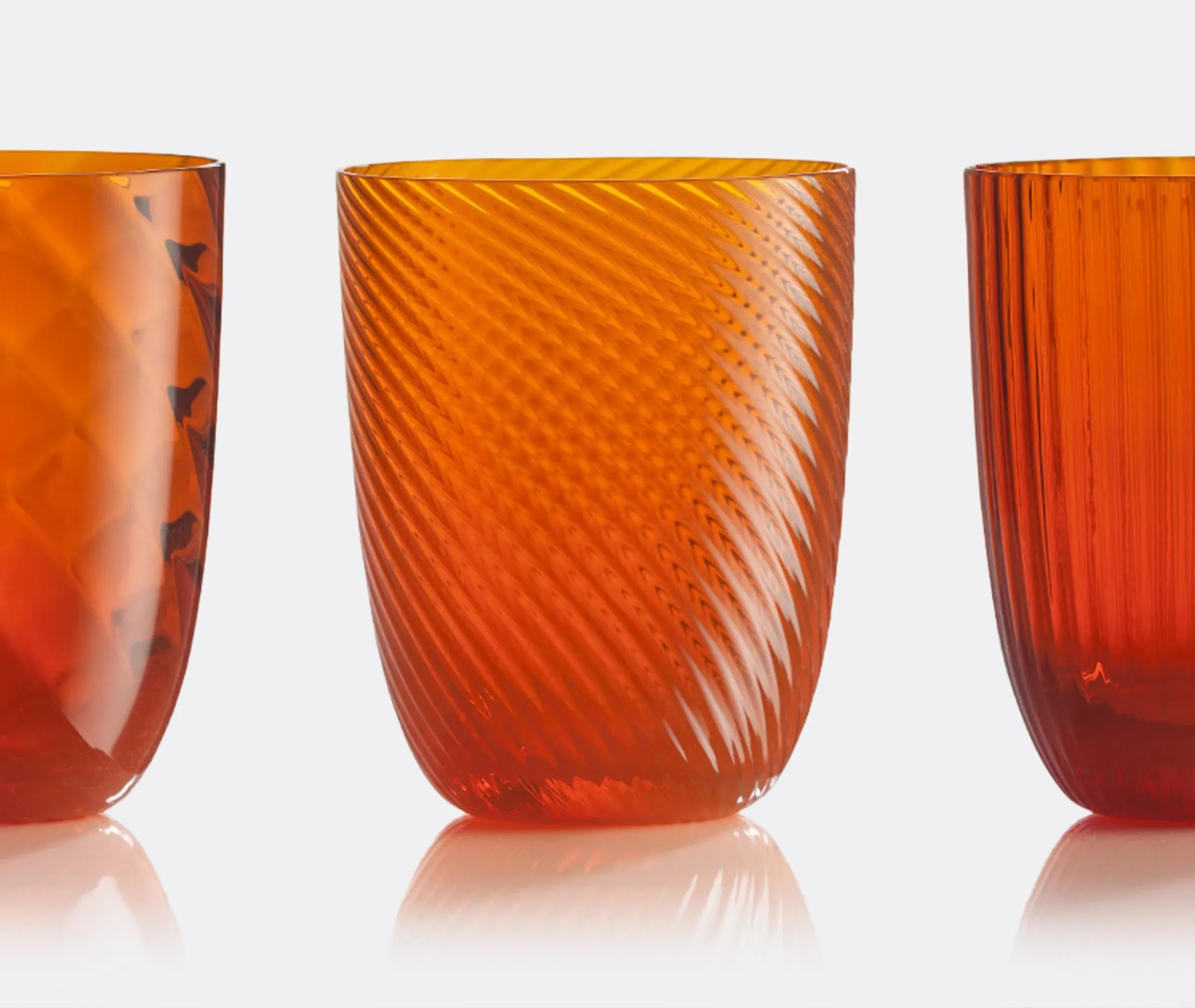 Idra Water Glass Set of Six - Orange