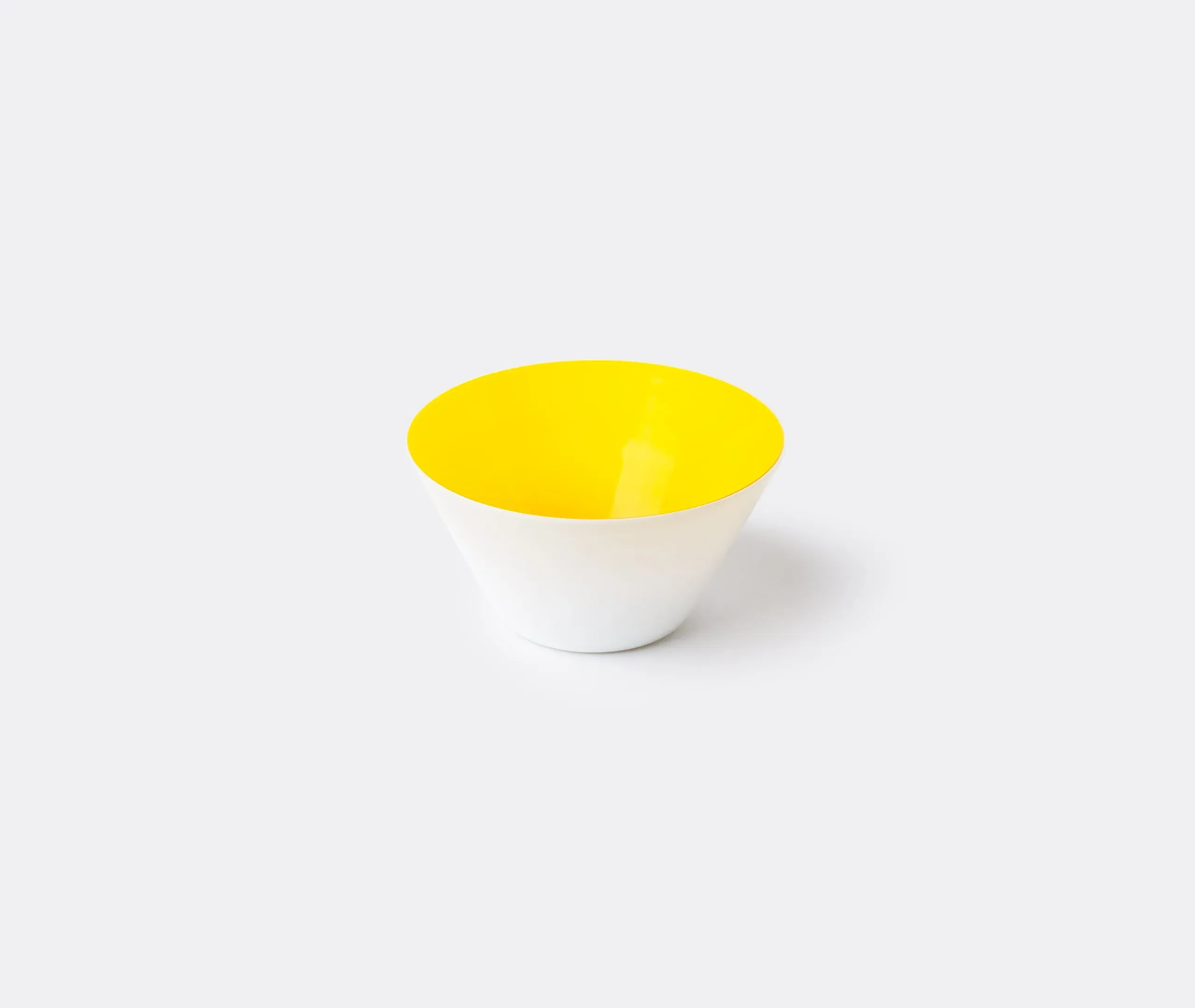Lidia Small Bowl - Yellow, White Glass product