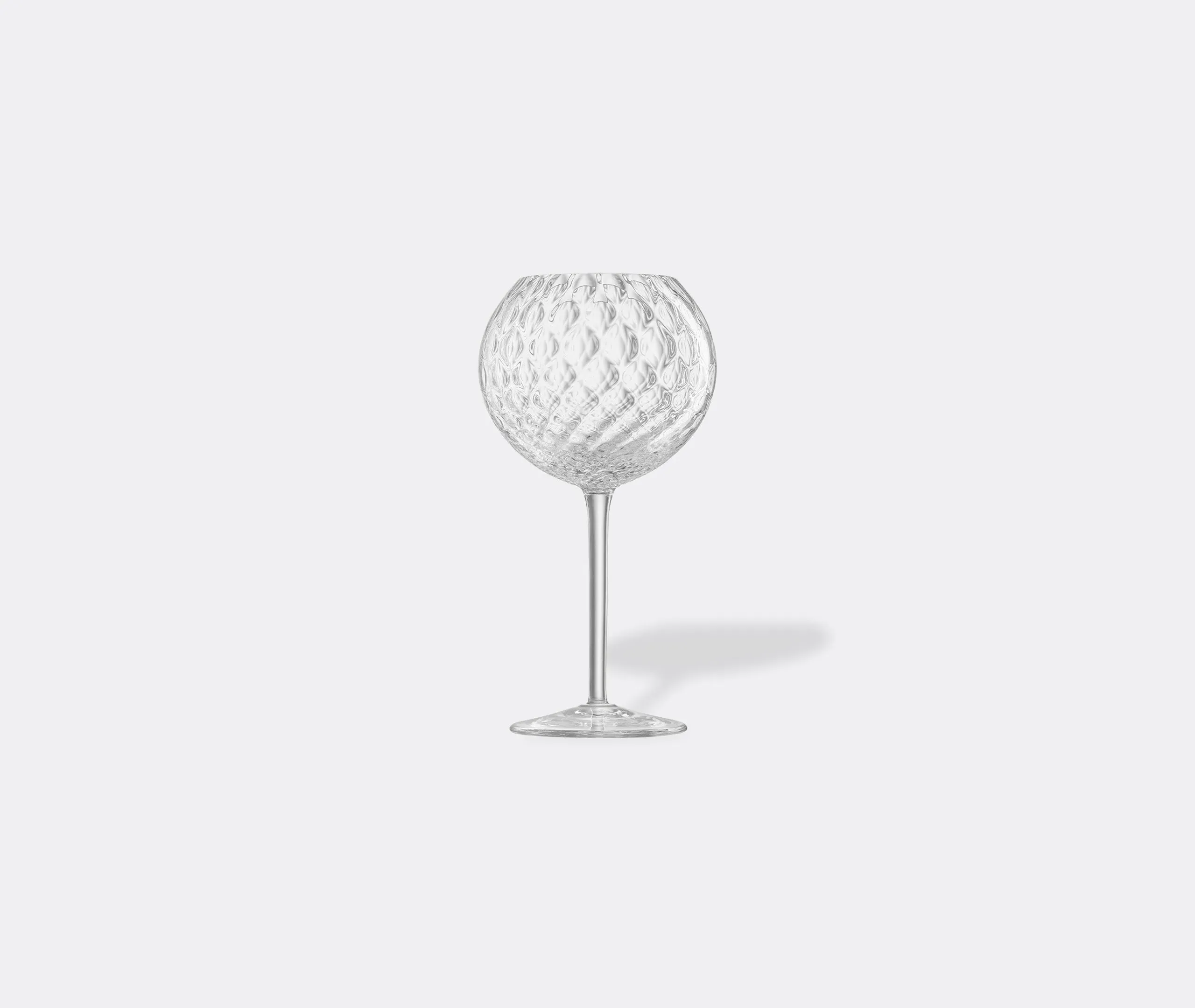 Red Wine Glass with Textured Bowl - Clear, Glass image