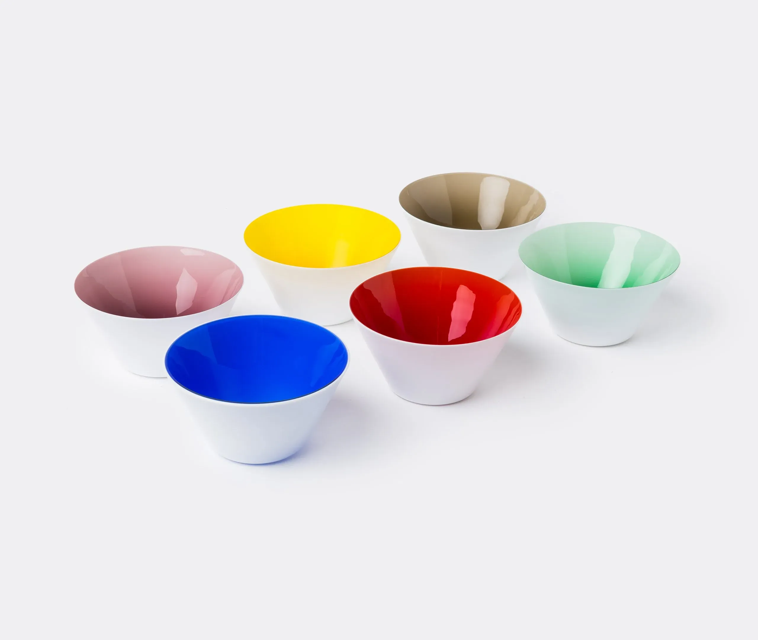 Set of 6 Glass Bowls - Multicolour, Murano Glass image