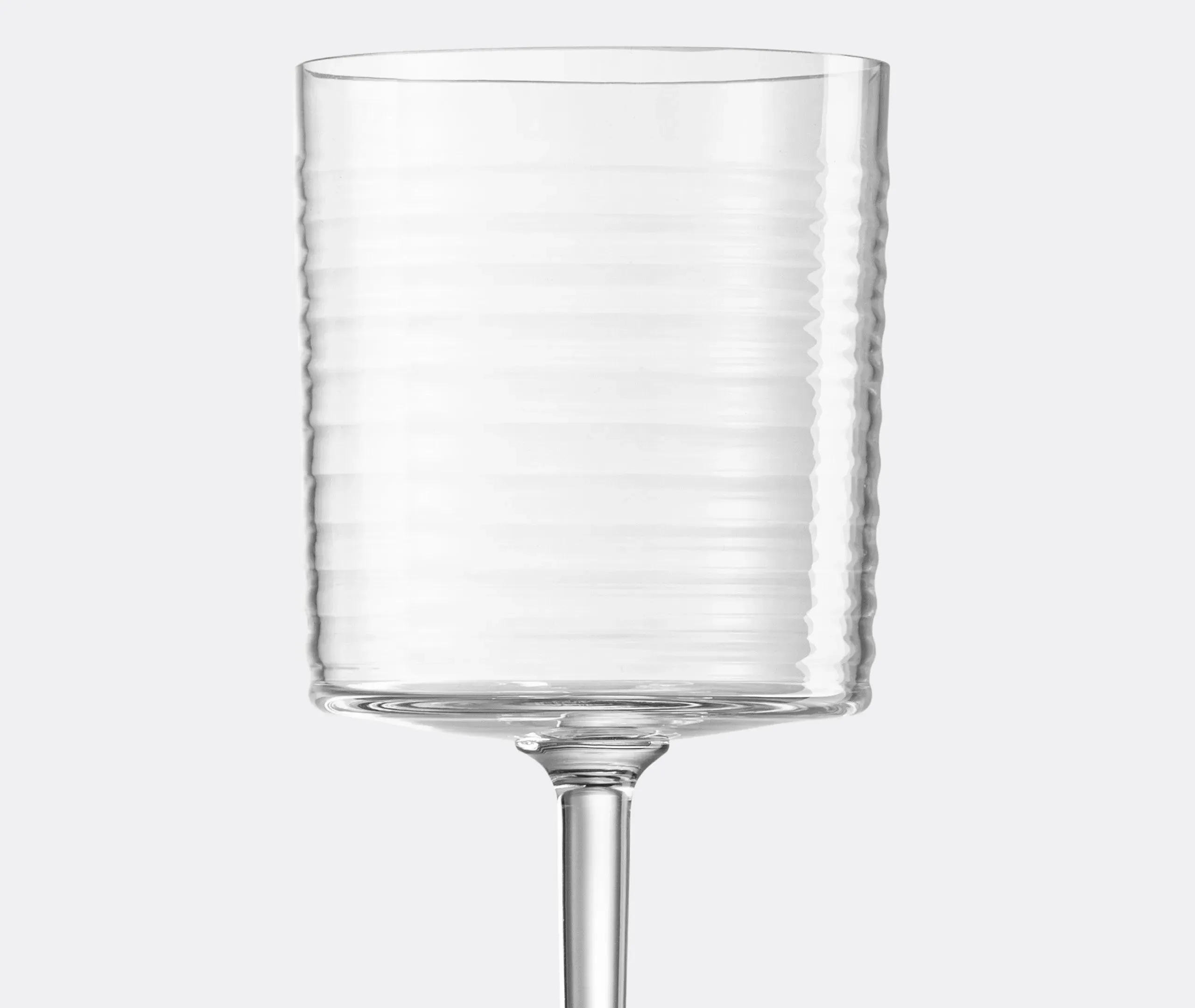 Striped Water Glass - Clear, Murano Glass