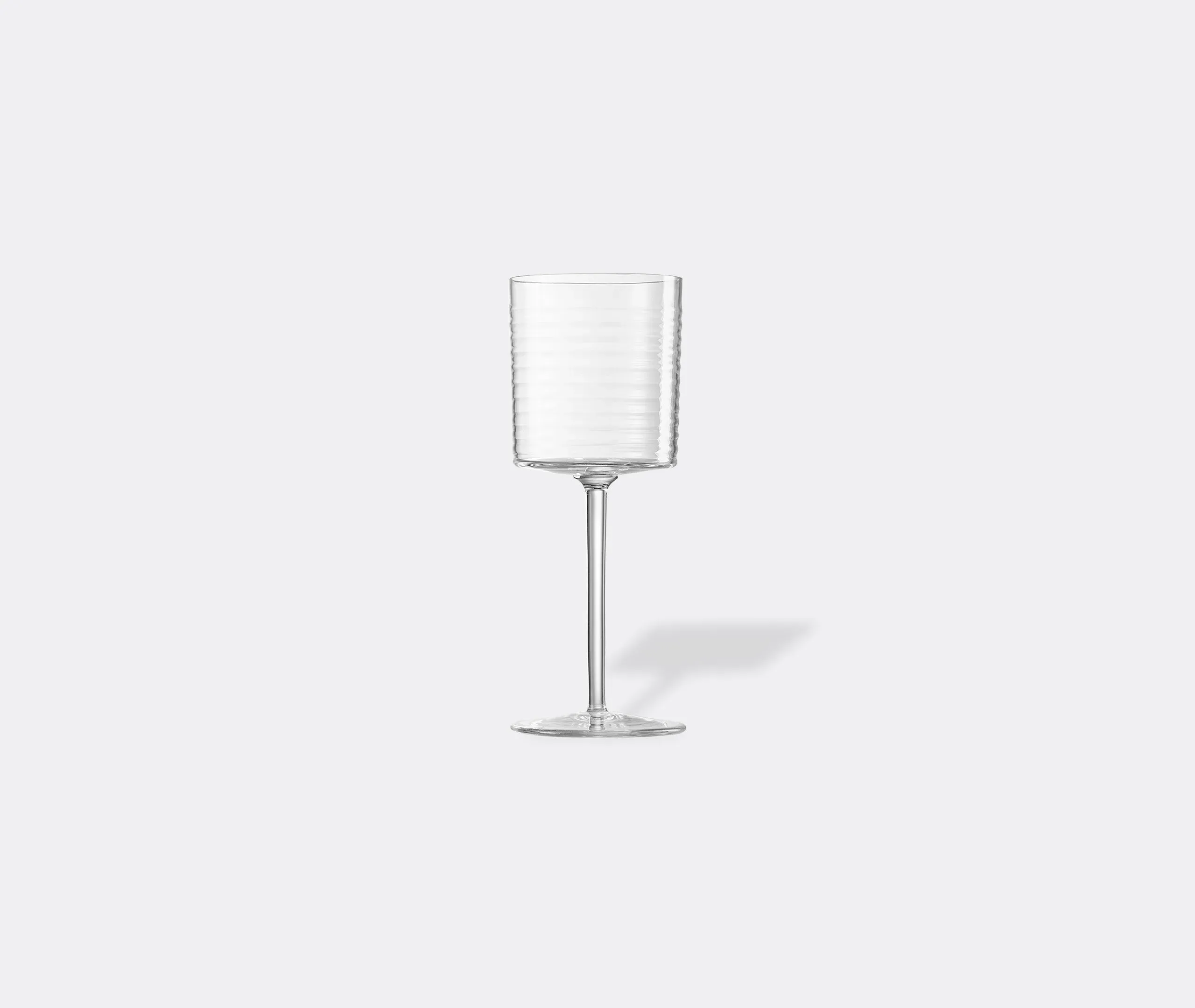 Striped Water Glass - Clear, Murano Glass