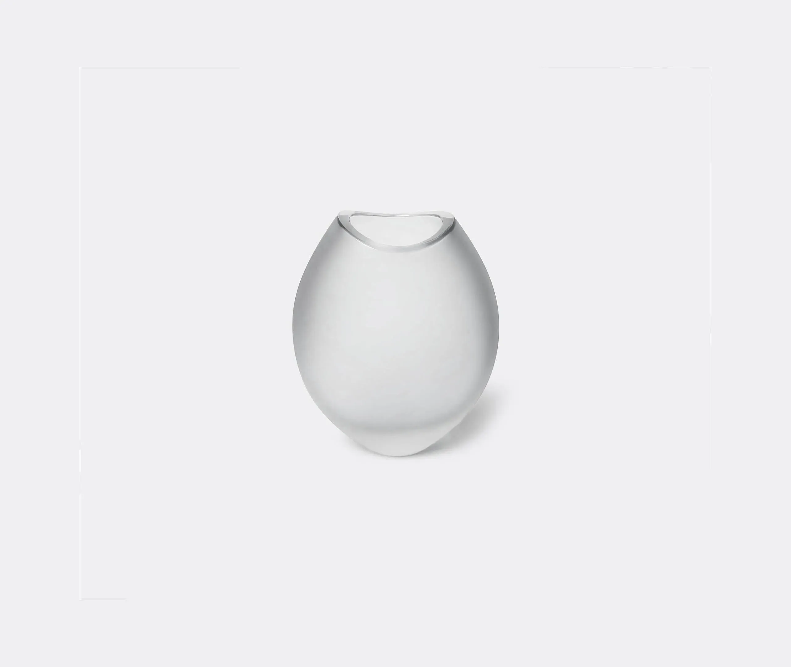 Swing Vase with Curved Opening - Grey, Glass image